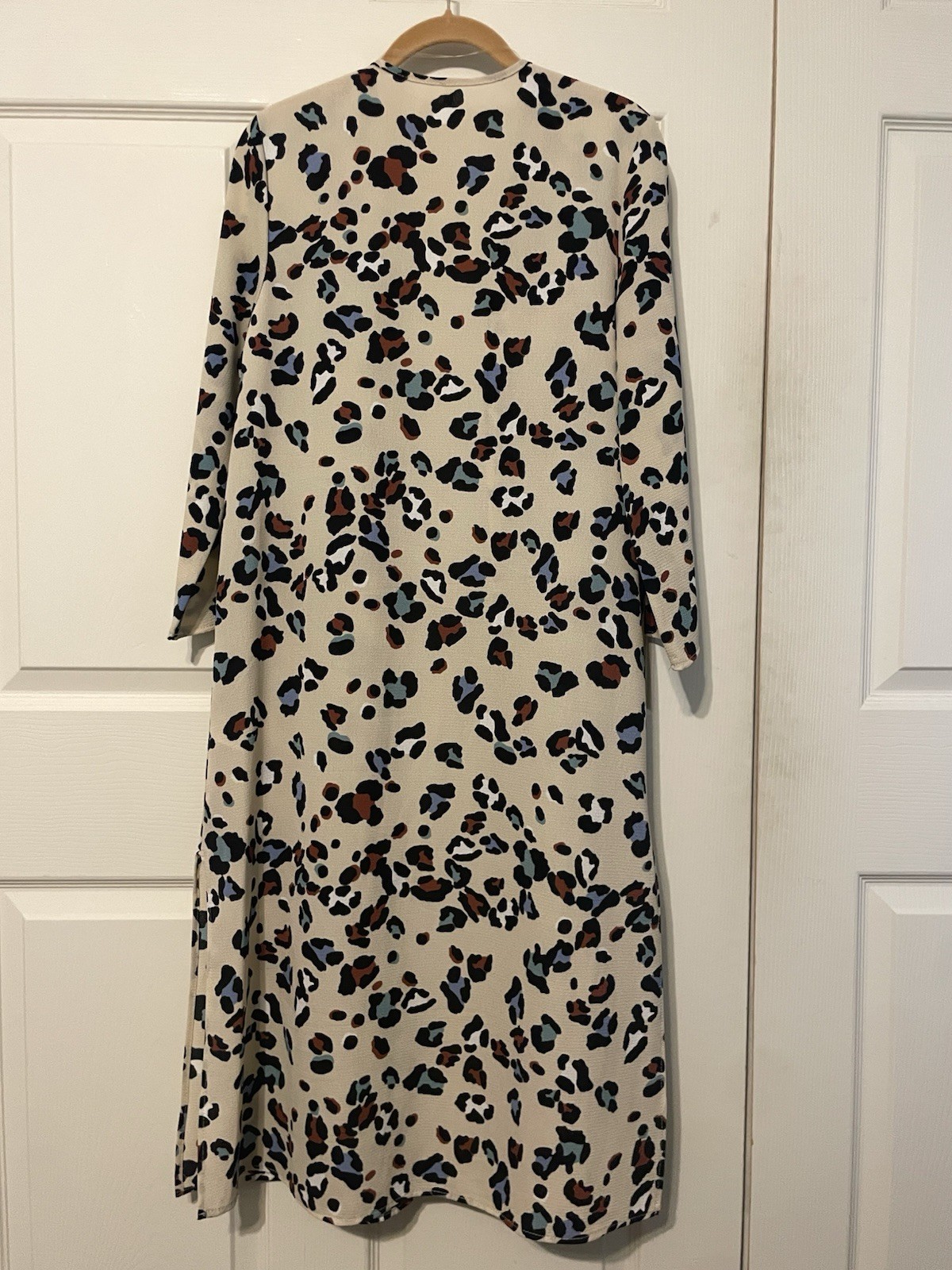 Lime N Chili Womens Duster Cardigan Open Front Leopard Print Small MADE IN USA!