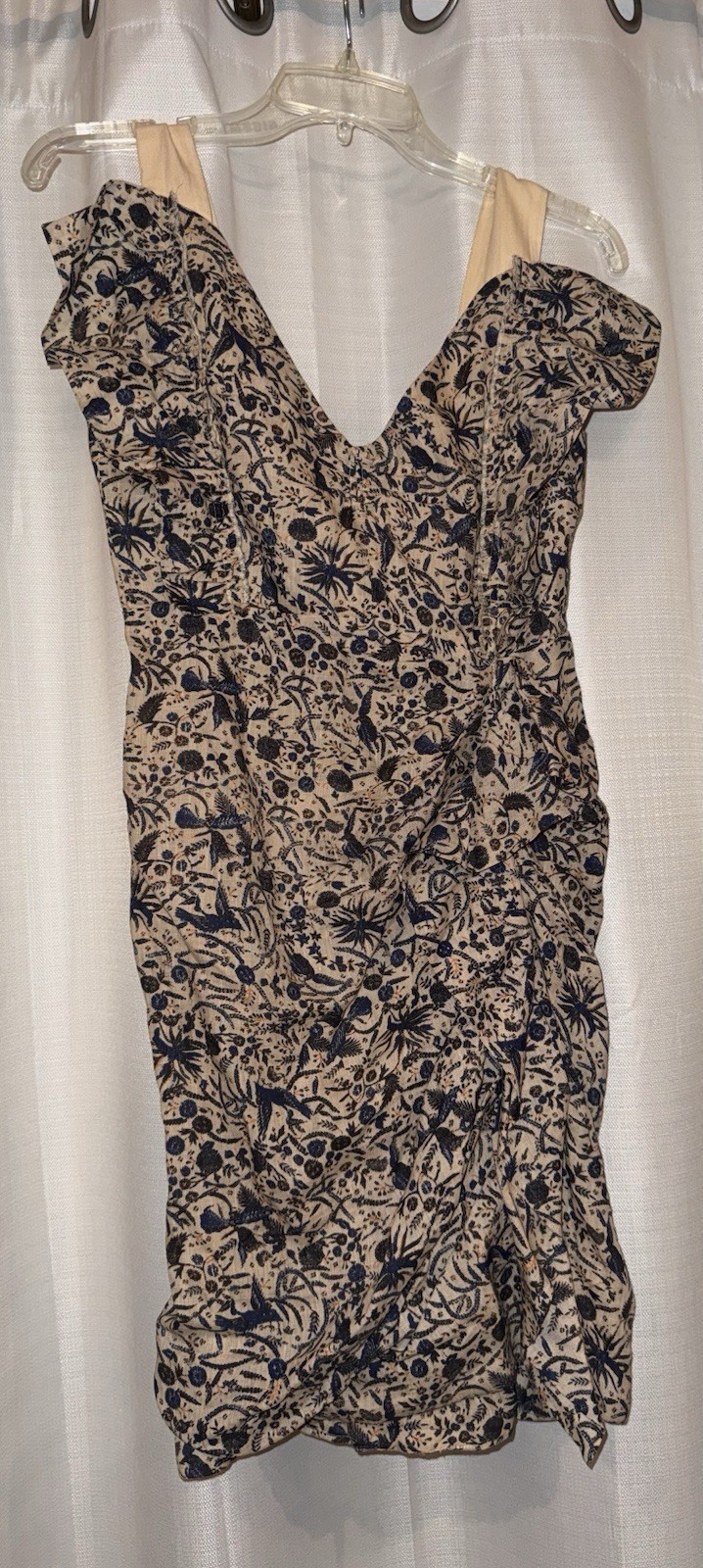 Isabel Etoile Marant Topaz Ruffled Printed Linen Mini Dress SZ EU 36 US 4