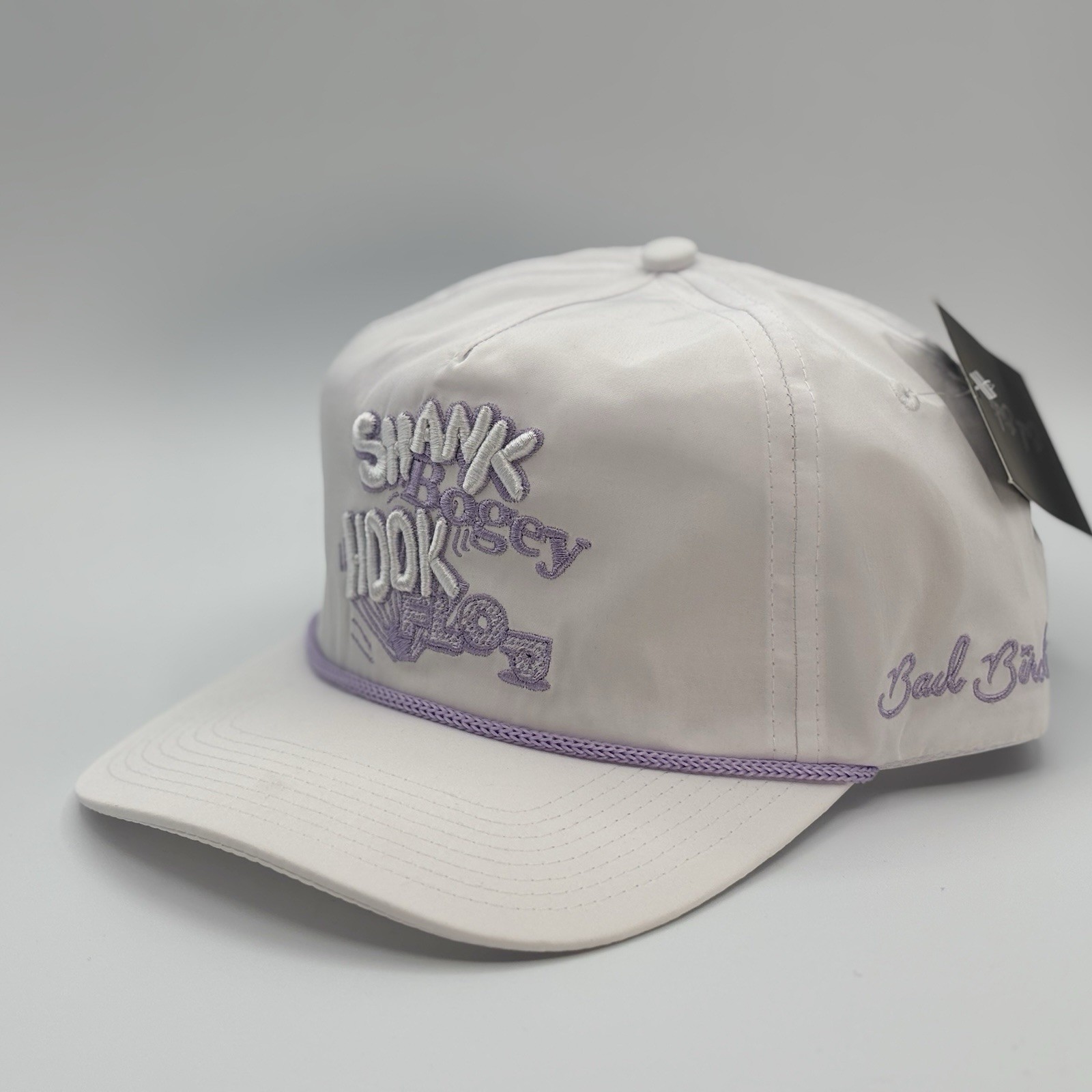 Bad Birdie Rope Golf Hat Brilliant White Purple Snapback Shank Bogey Hook Flop