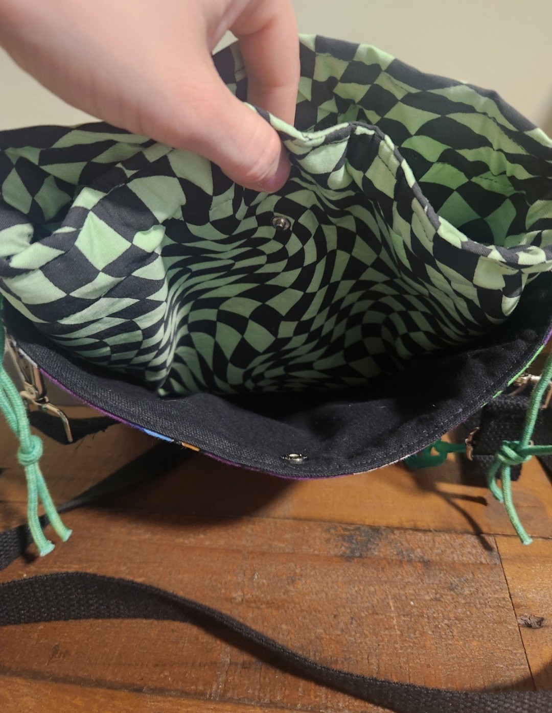 Handmade Goosebumps Drawstring Crossbody Bag