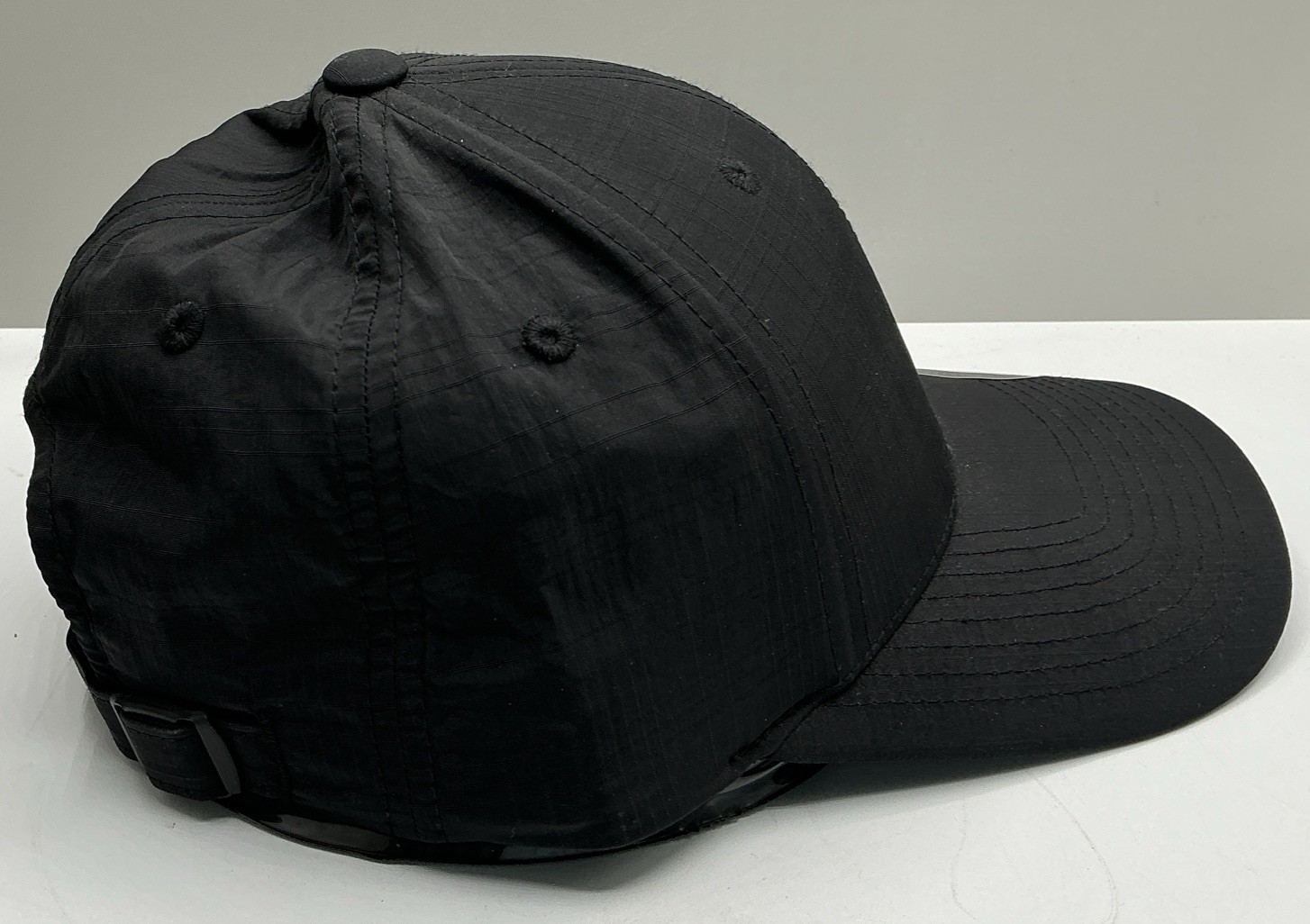 No Bad Ideas NBI Nylon Check 6 Panel Adjustable Black Cap Hat L07085