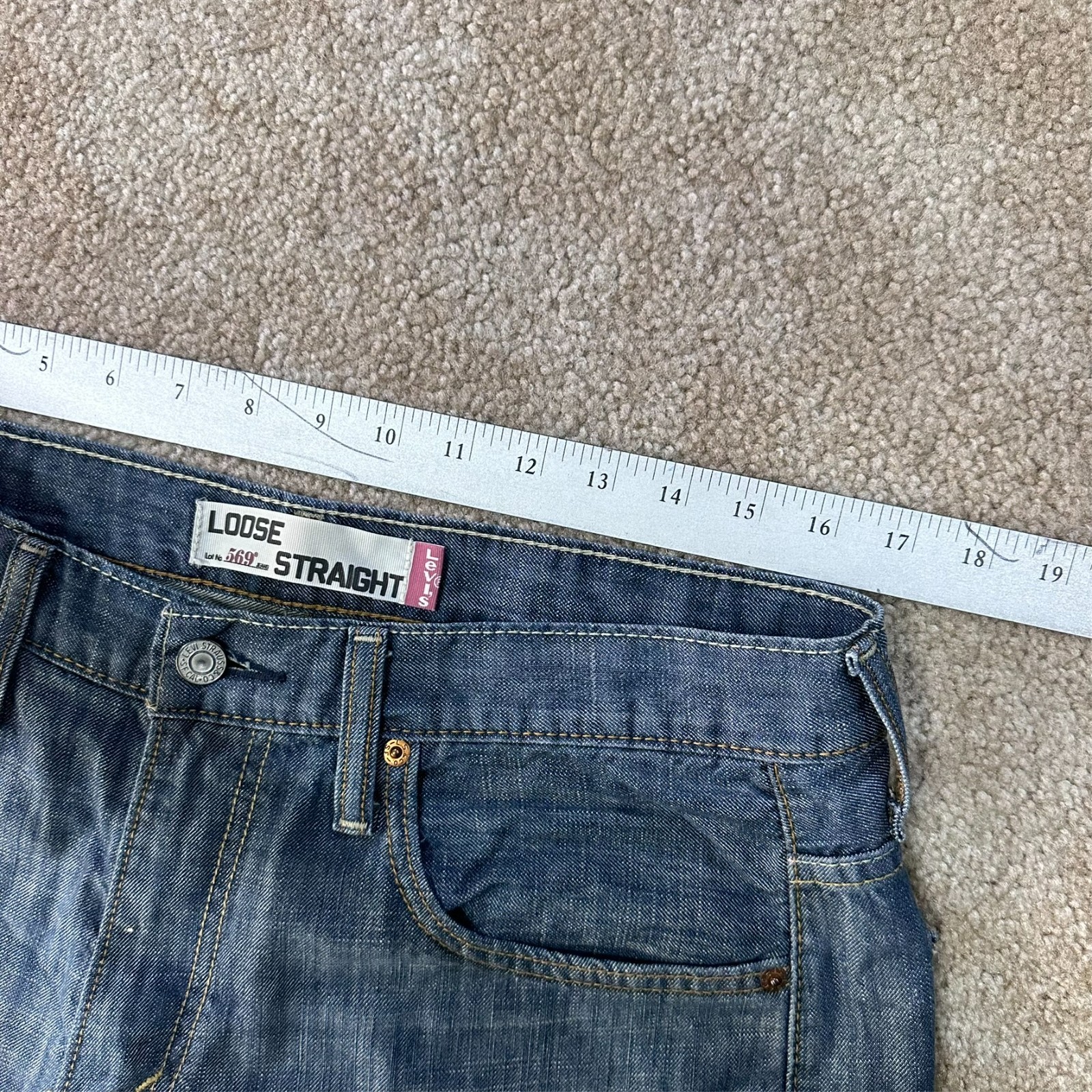 Levi’s 569 Loose Straight Jean’s Men’s 32×32 Pants Blue Denim Baggy