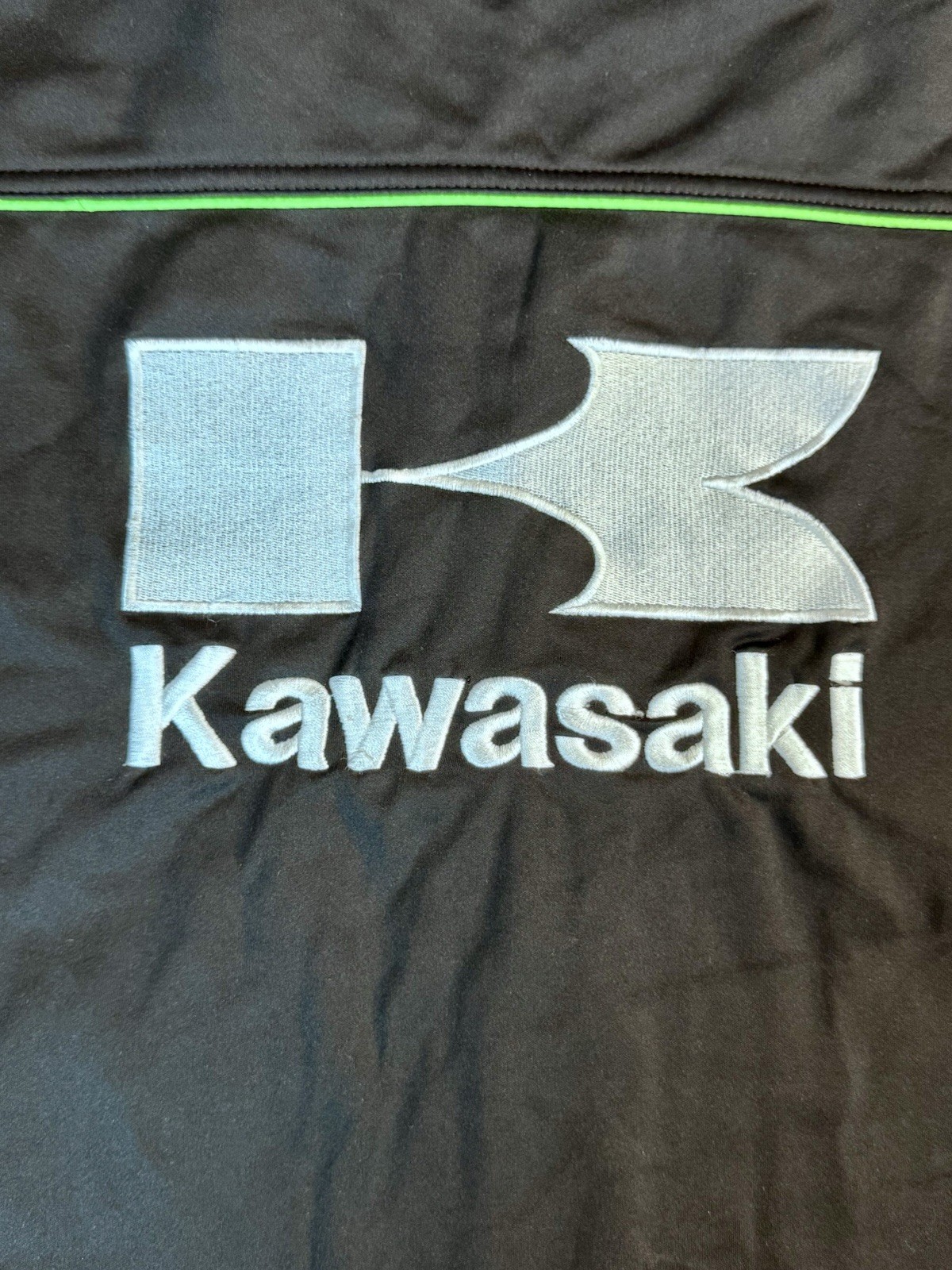 Official Kawasaki Racing Team Softshell Jacket M Flawless W/ Sponsor Patch 23×29