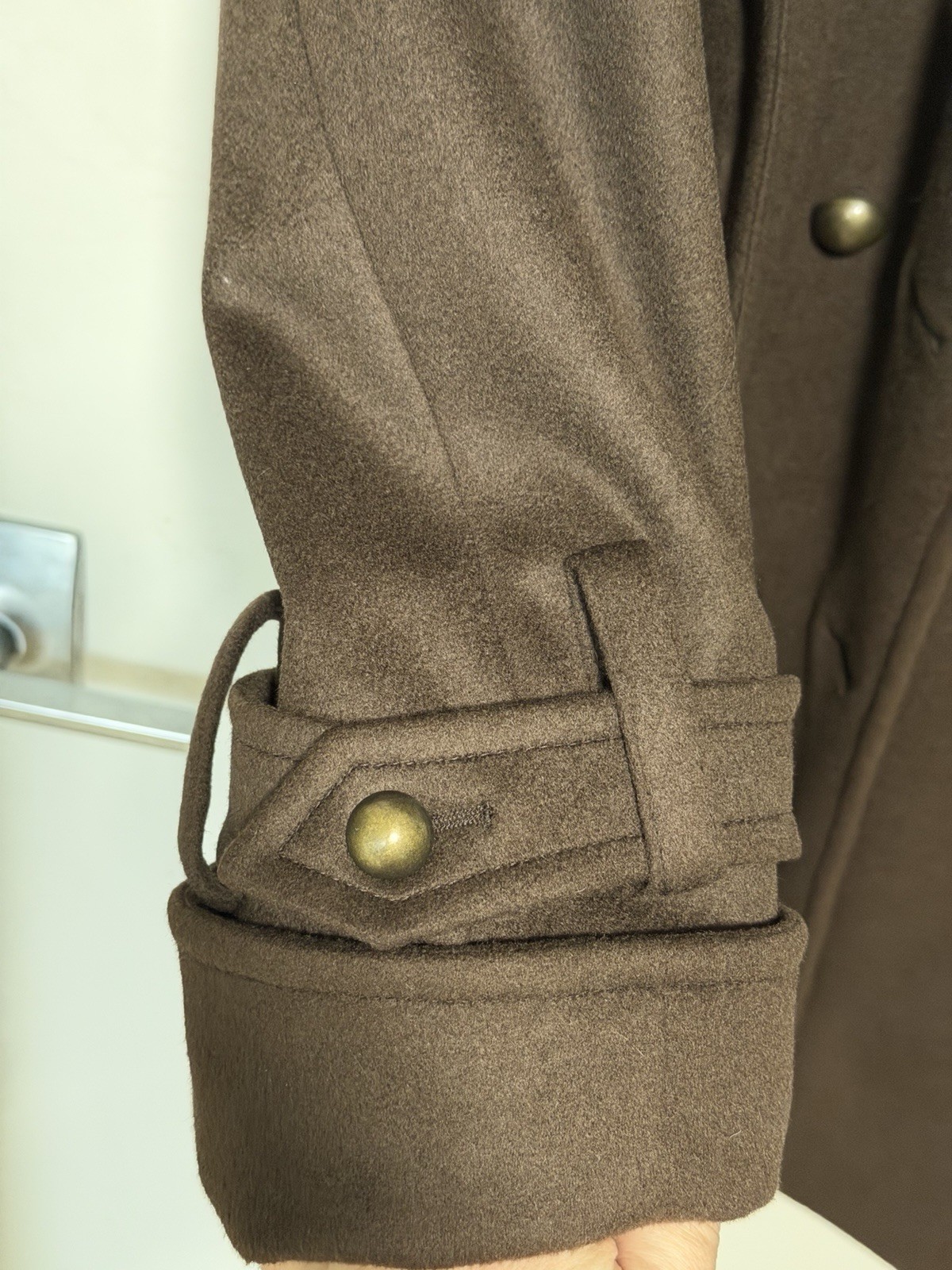 Yves Saint Laurent ‘Rive Gauche’ Cashmere Coat. Brown. New. FR 42. IT 44/46. M/L