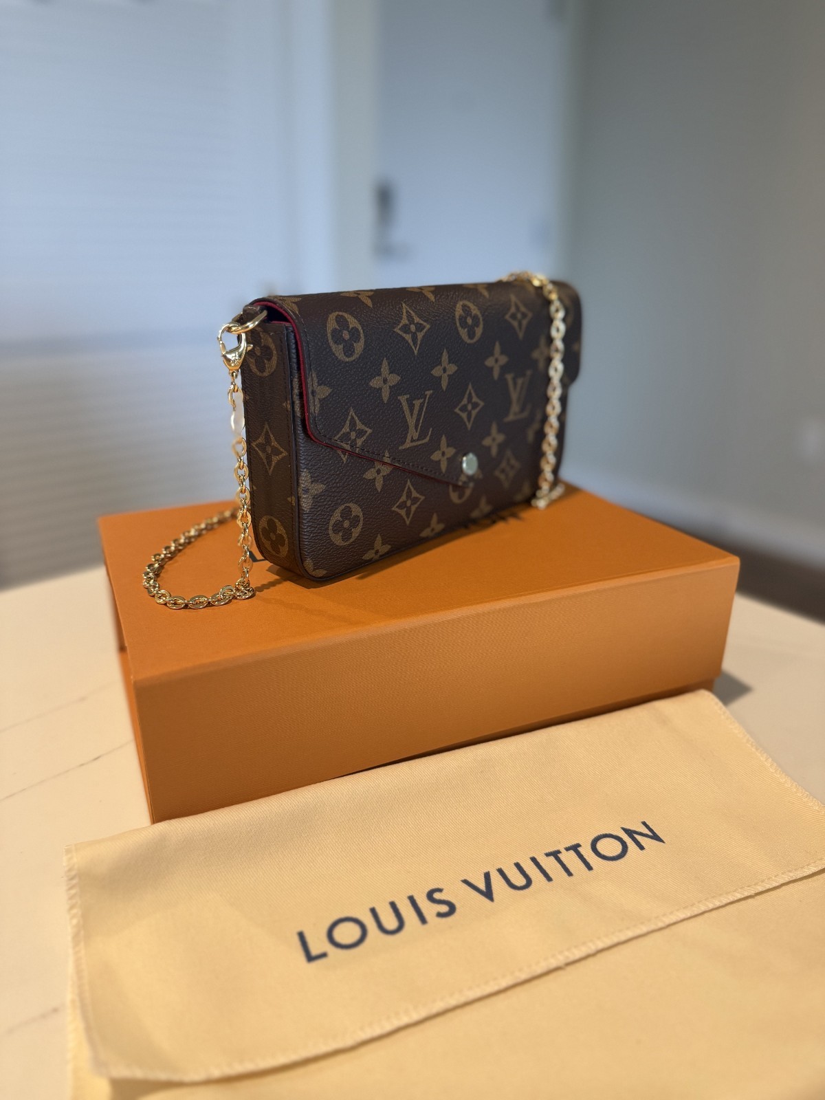 Louis Vuitton Pochette Félicie Monogram Empreinte Leather FULL SET