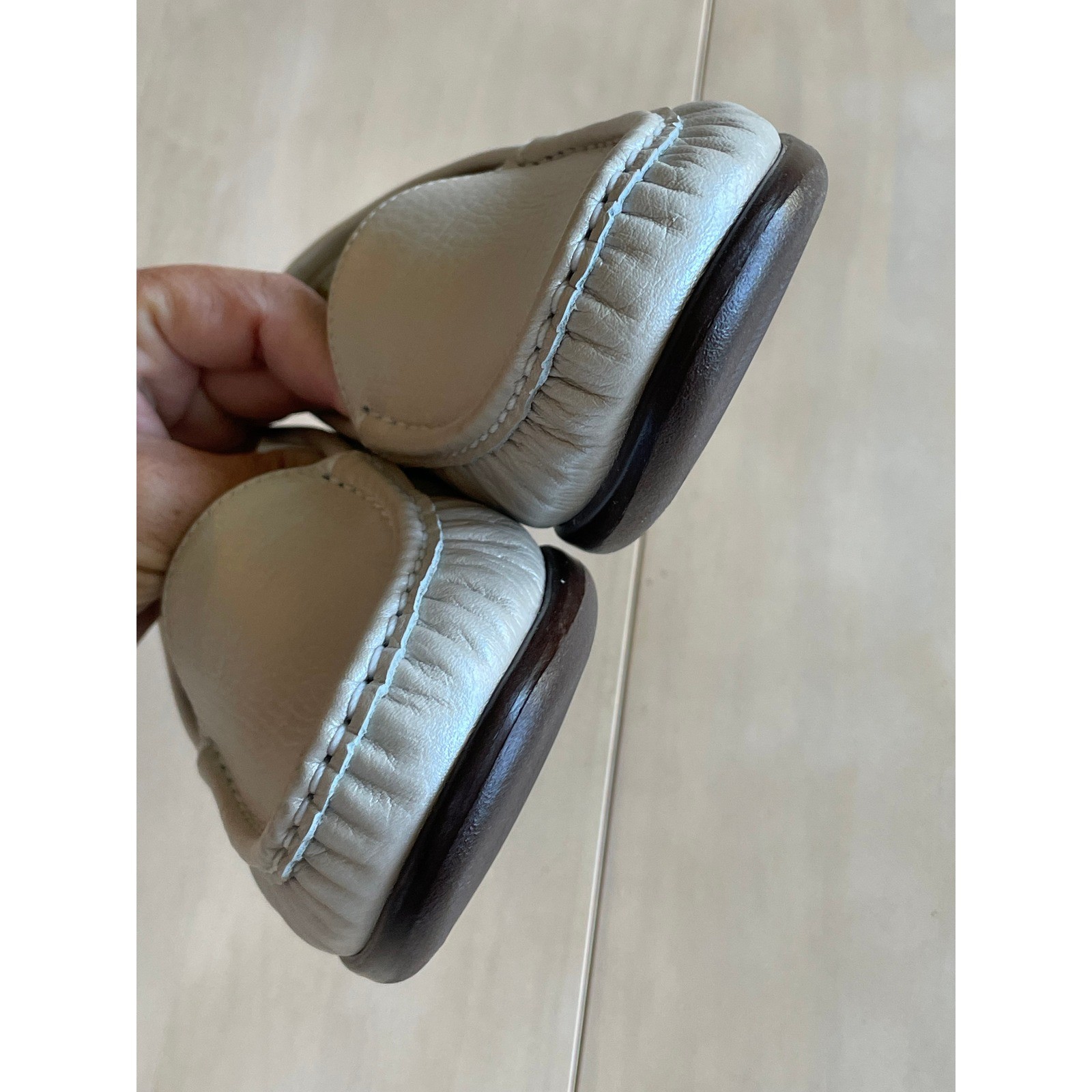NEW w/o Box SAS Simplify Comfort Leather Loafers, Pearl Bone – Size 8.5