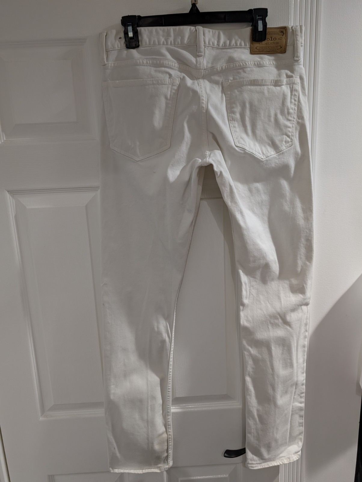 RALPH LAUREN POLO Men’s Dungarees White Denim Size 33/32 97% Cotton 3% Elastane