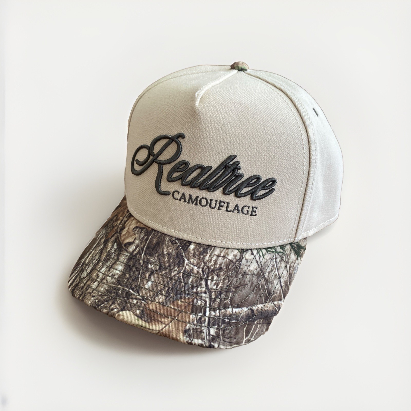 Realtree Camouflage Snapback Hat Woodland Camo Tan New