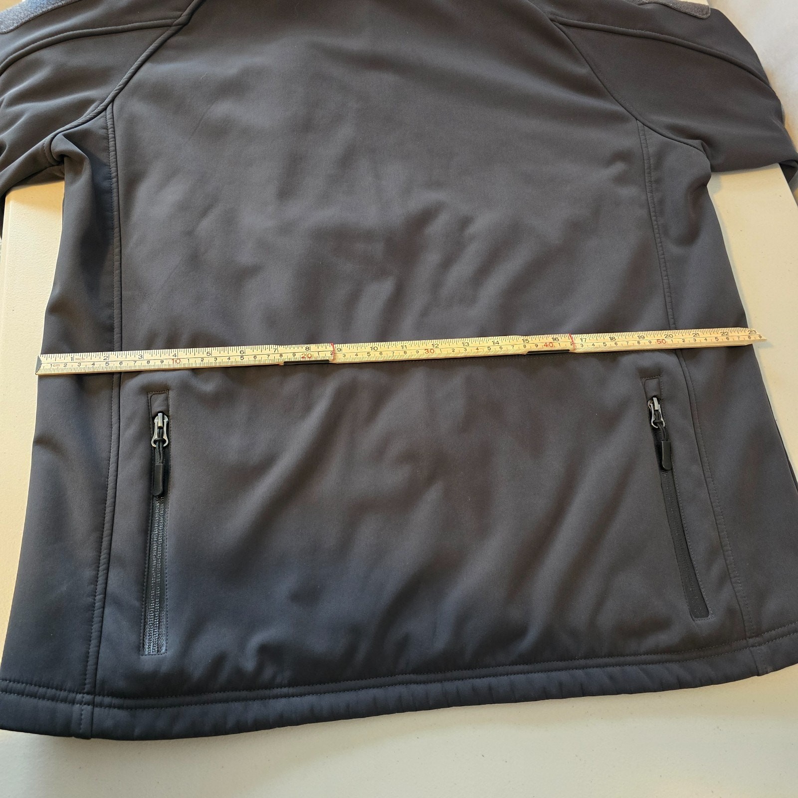 Tacvasen Soft Shell Military Jacket Men’s Large Black Full Zip Up Hooded Pockets