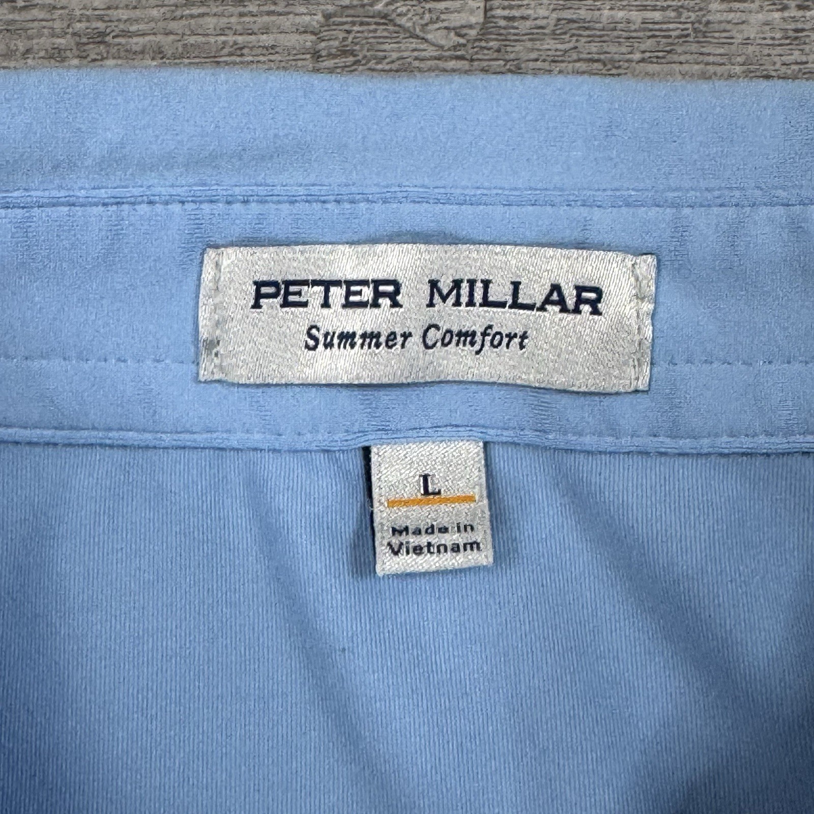 EUC Peter Millar Summer Comfort Polo Shirt Men L Solid Performance Goldman Sachs