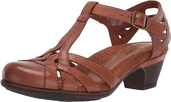 NIB Tan Rockport Cobb Hill Collection Aubrey Womens Leather Sandals Size 6M