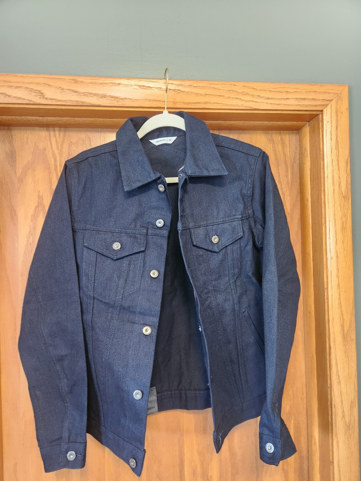 3 Sixteen Men’s Medium Denim Jacket 14 oz Shadow Selvedge Raw Indigo
