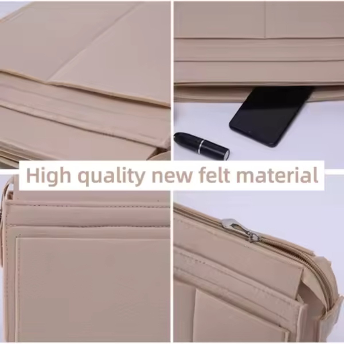 Felt Purse Organizer Insert Multi Pocket Tote Bag Organizer NEW