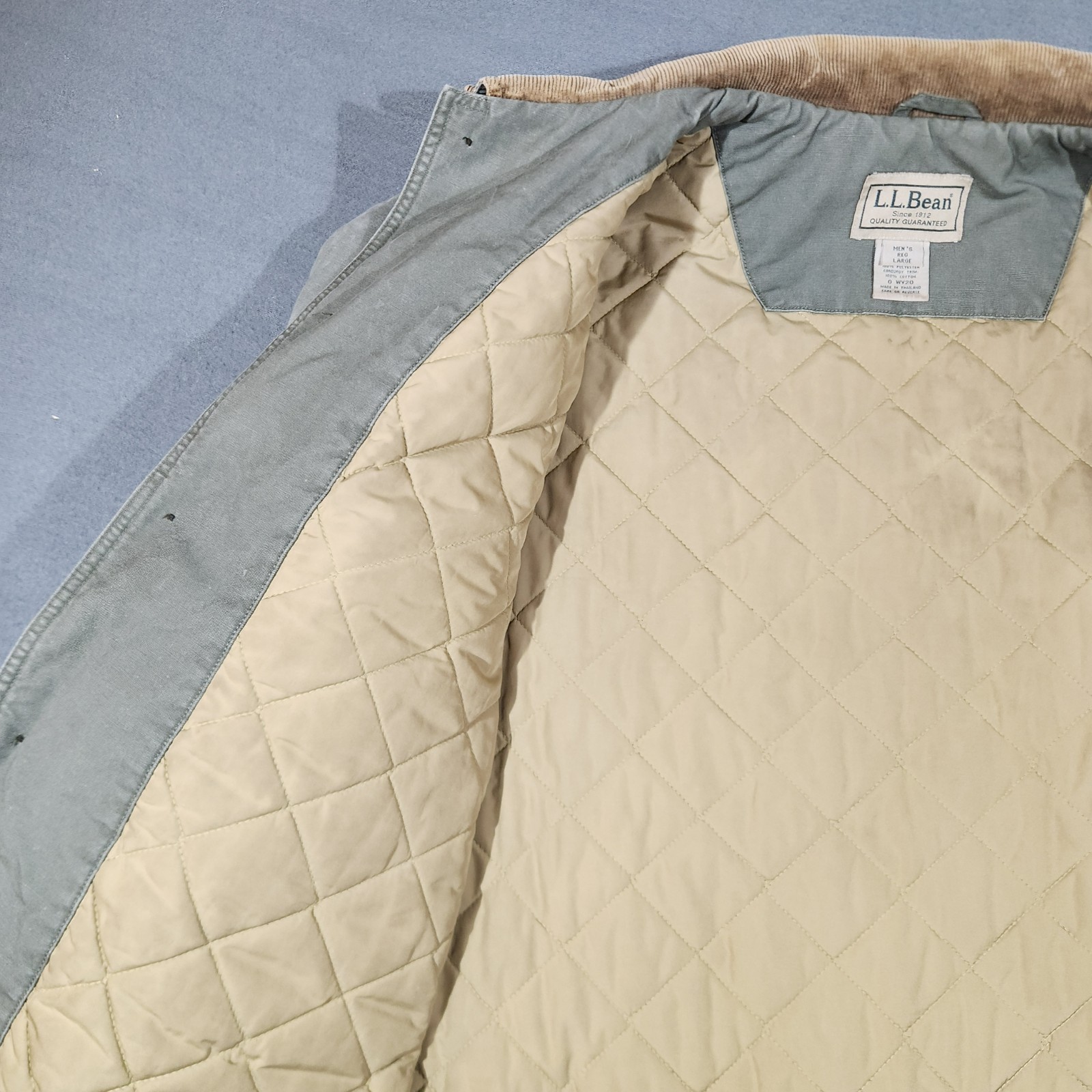 LL Bean Barn Chore Jacket 0 WY20 Field Coat Thinsulate Quilted Lining Men’s L