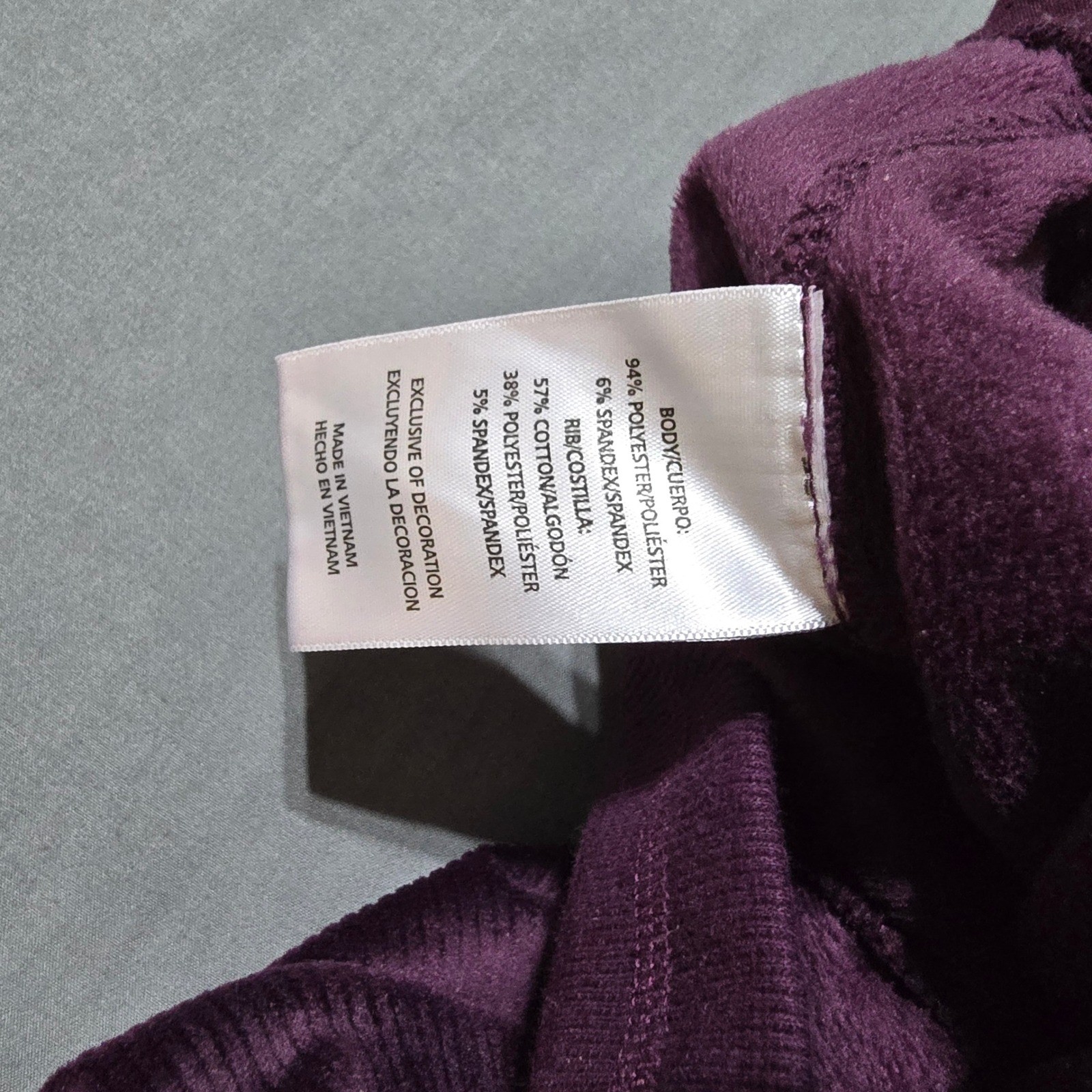 Halston Velour Lounge Pants Womens Medium Purple Ribbed Wide Leg Drawstring