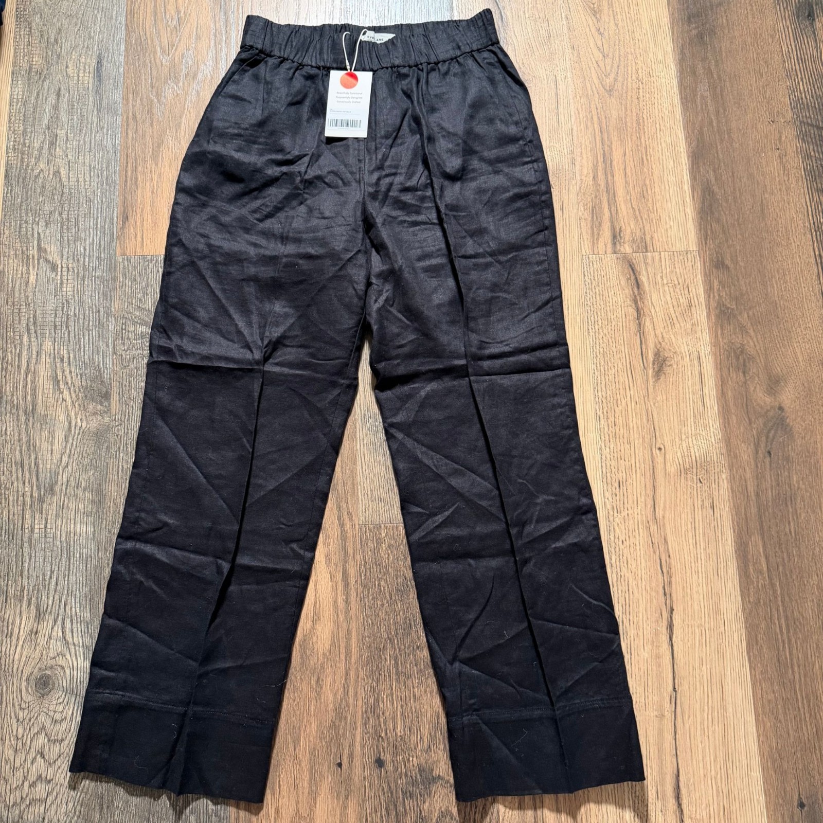 Everlane The Linen Easy Pant Black Size Medium NWT
