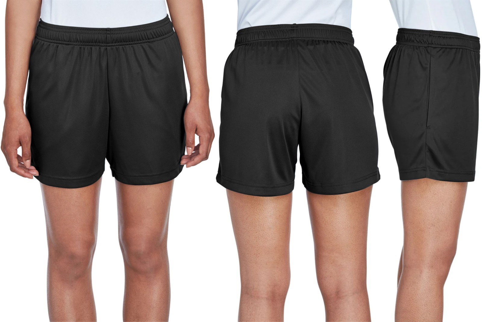 Womens Gym Workout Run Athletic Moisture Wicking Shorts with POCKETS XS-3XL NEW