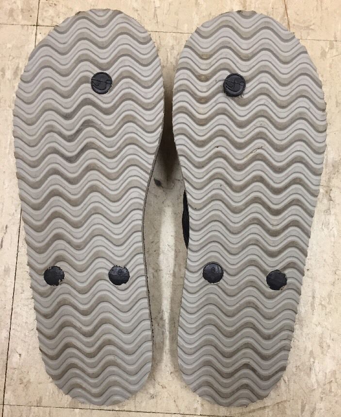 Vintage DVS Skateboarding Shoe Company Plastic Upper Flip Flops Sz 9