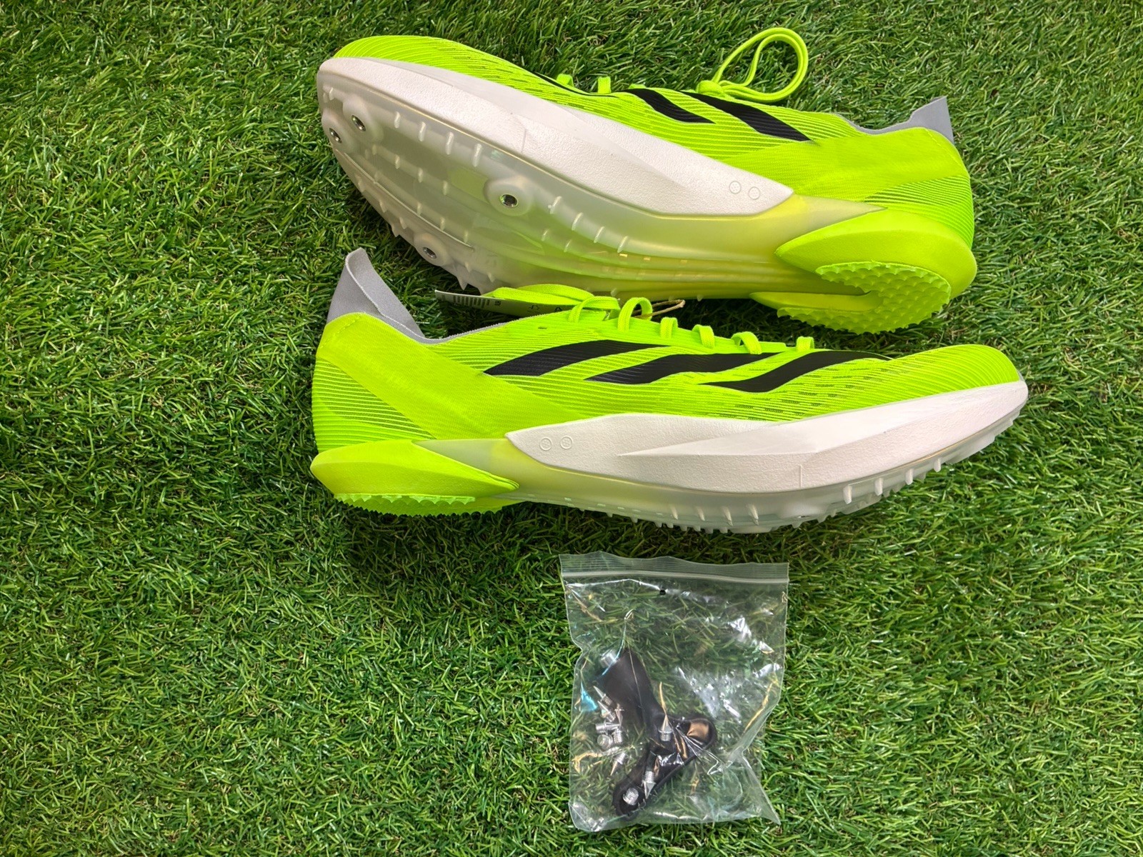 adidas Adizero Ambition Track Spikes Volt Black Men’s 12 New Tags Tool