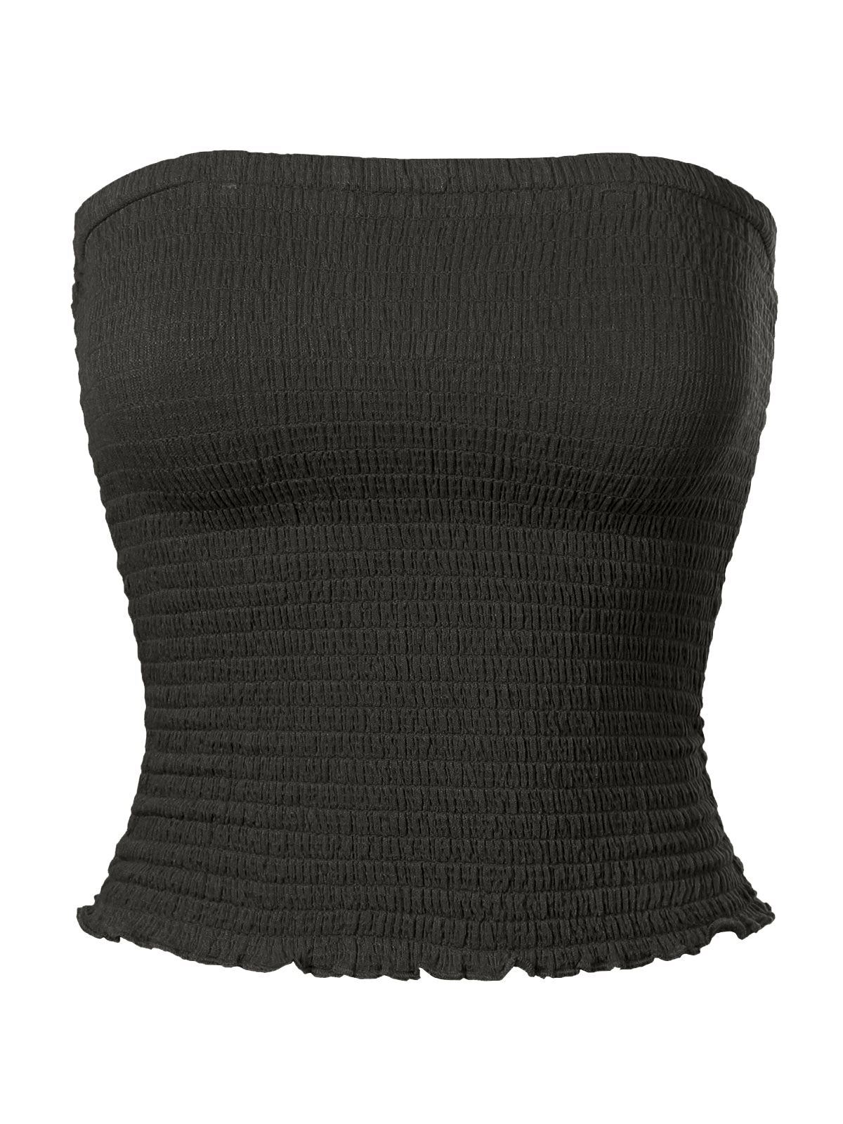 MixMatchy Sexy Strapless Smocked Summer Tube Top
