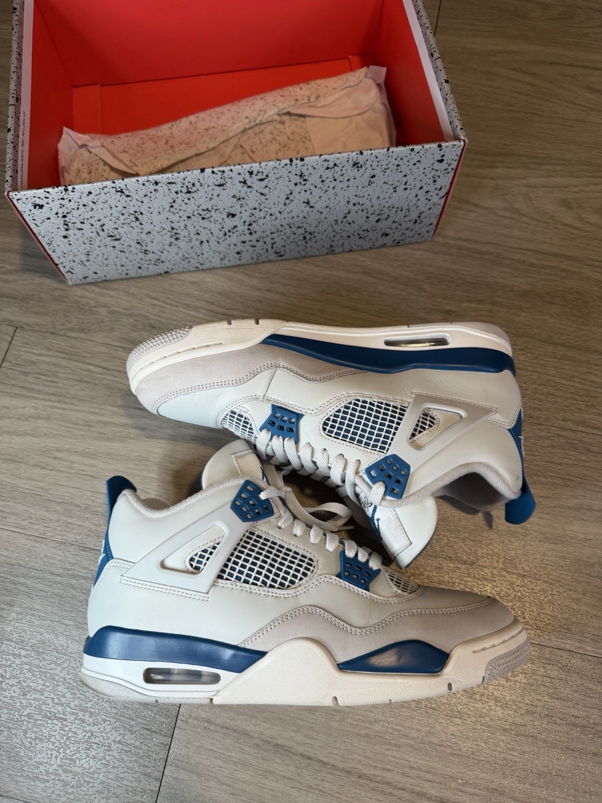 Size 10.5 – Air Jordan 4 Retro 2024 Military Blue (FV5029-141) CLEAN MENS