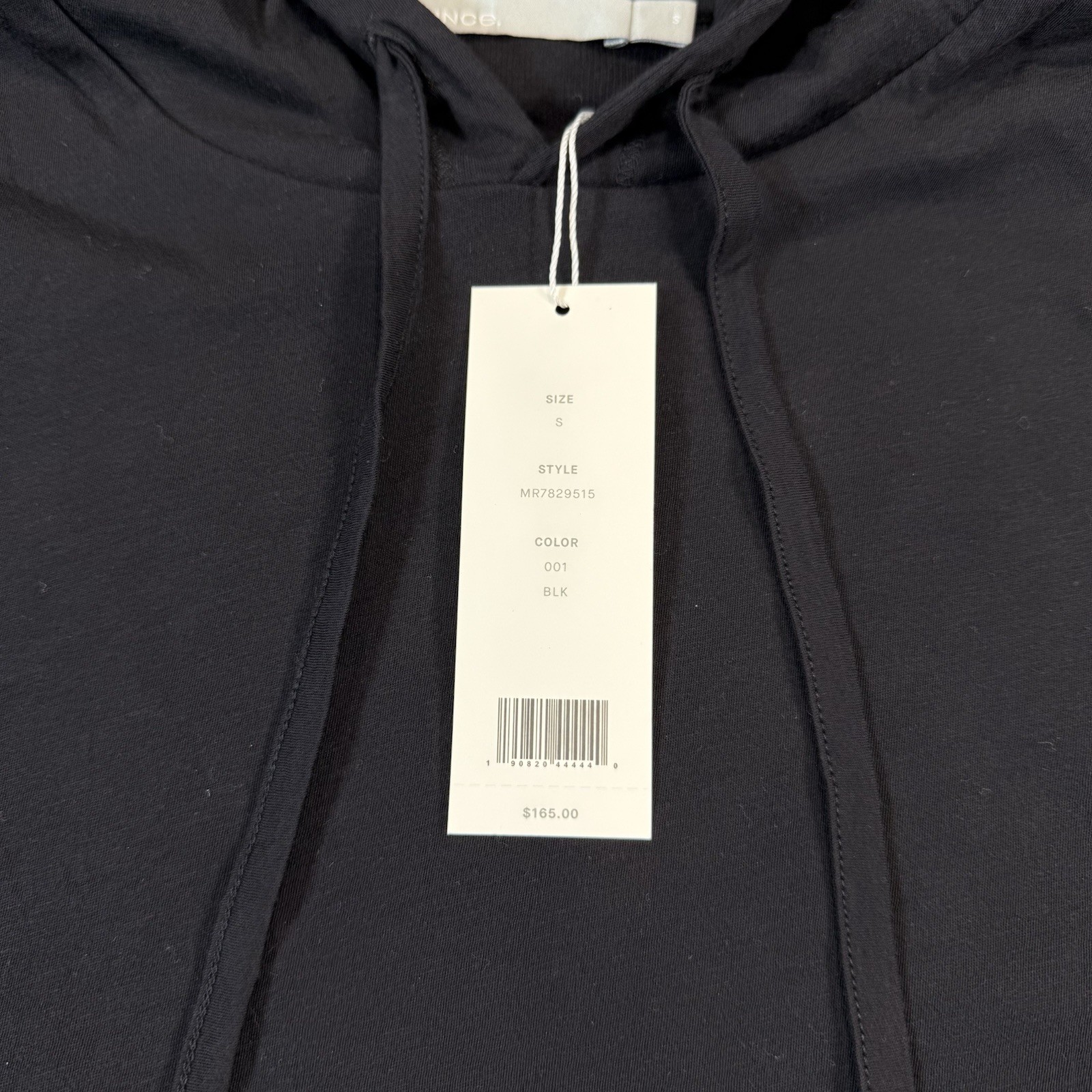 Vince 100% Pima Cotton Hoodie Size Small Black NWT $165