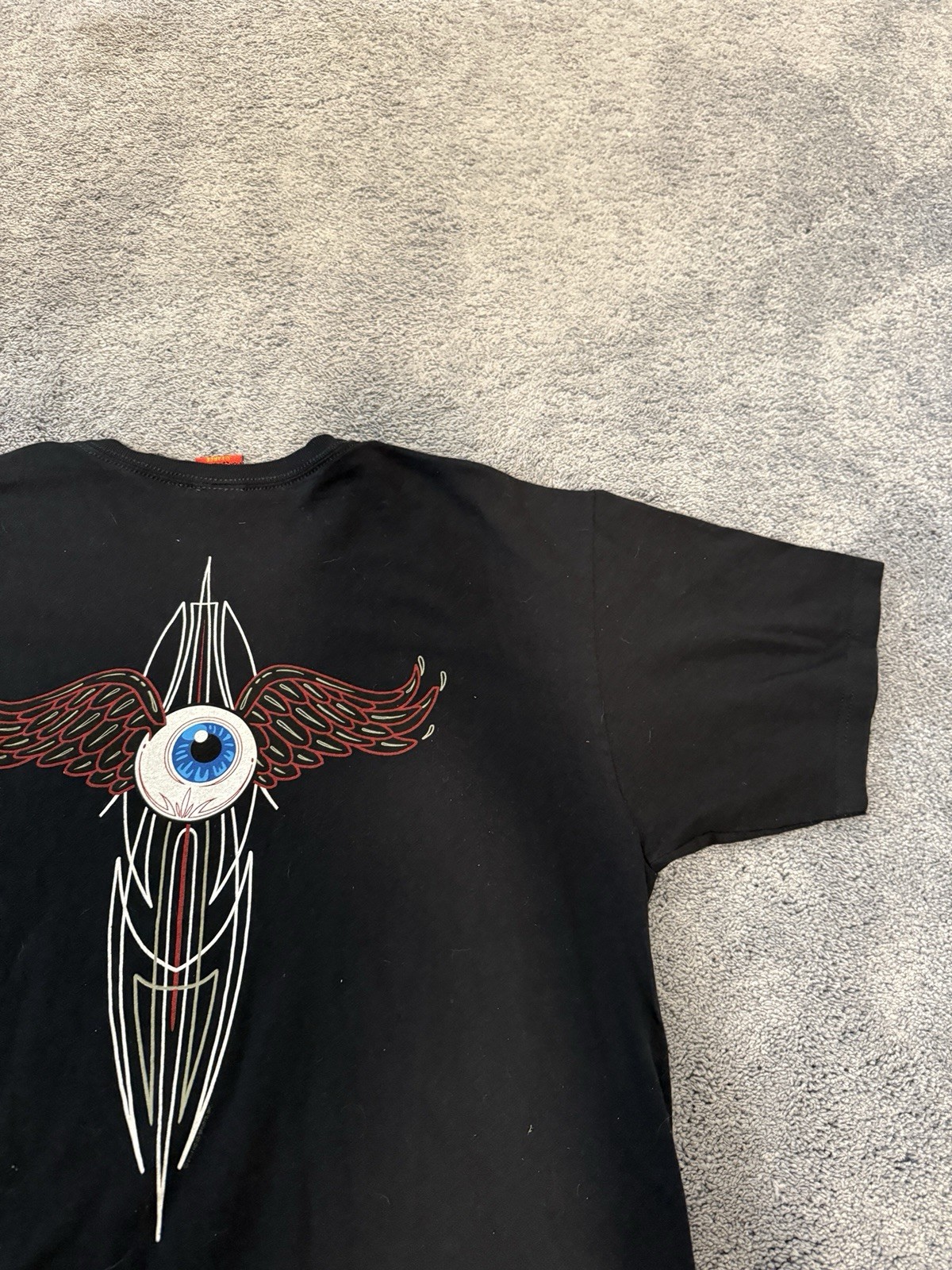 Hot Leathe Legendary Eye Roses Graphic T-Shirt Black XL Vintage Style Streetwea.
