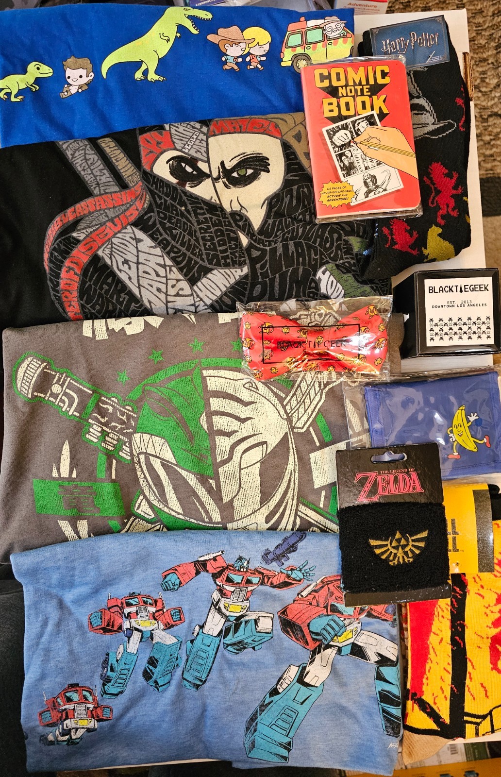 Loot Crate Clothes Bundle – 2x Socks, 4x Shirts, 2x Ties, Wallet