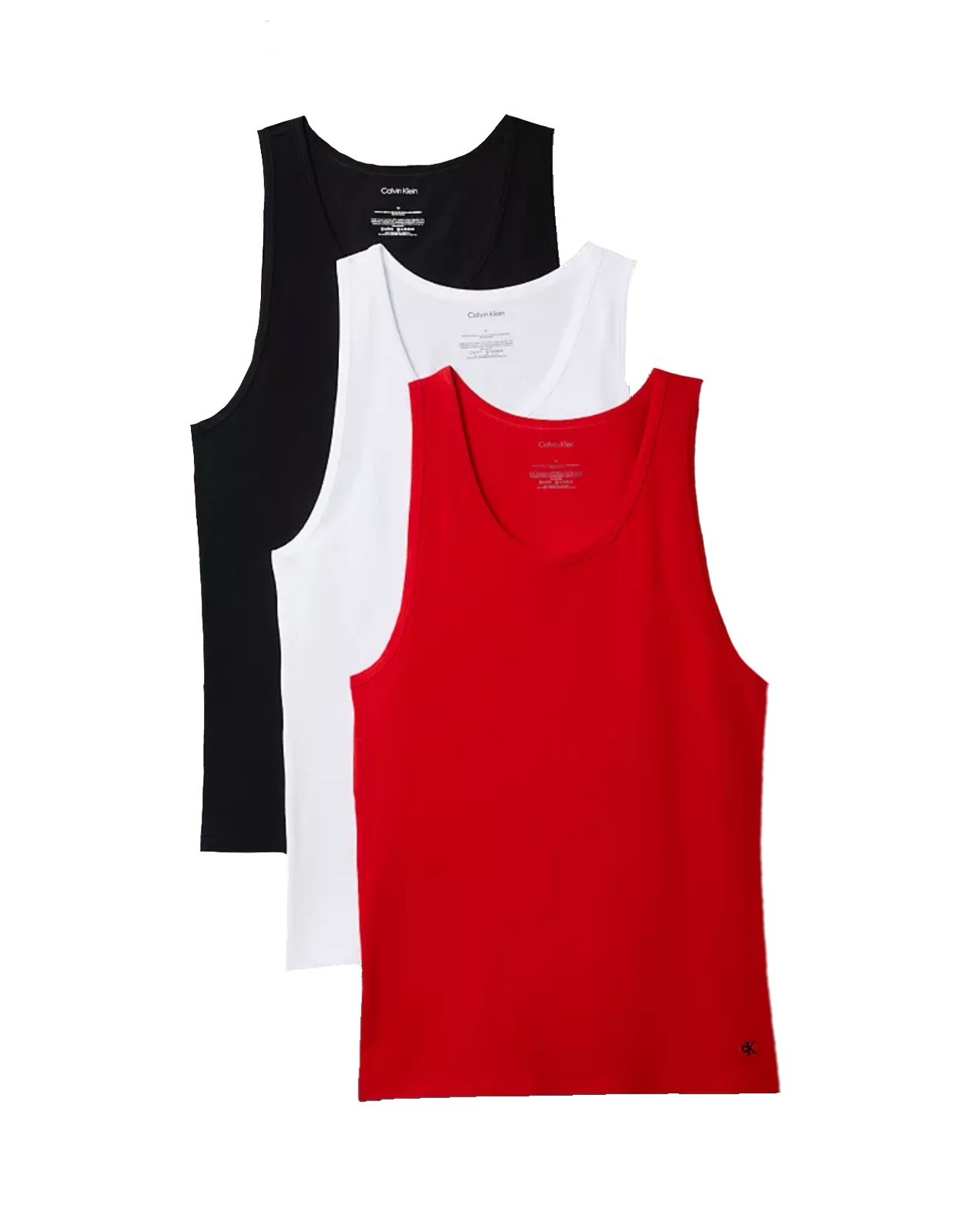 NWT. Calvin Klein. 3 Pack. Stretch Classic A-Shirt. Tank. Multi. MSRP $49.50