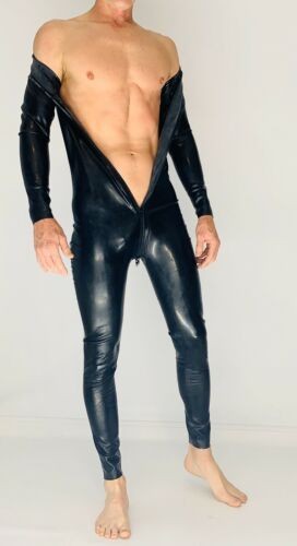 Rubber Latex Catsuit Front Zip 0.4 mil 100% Latex Rubber
