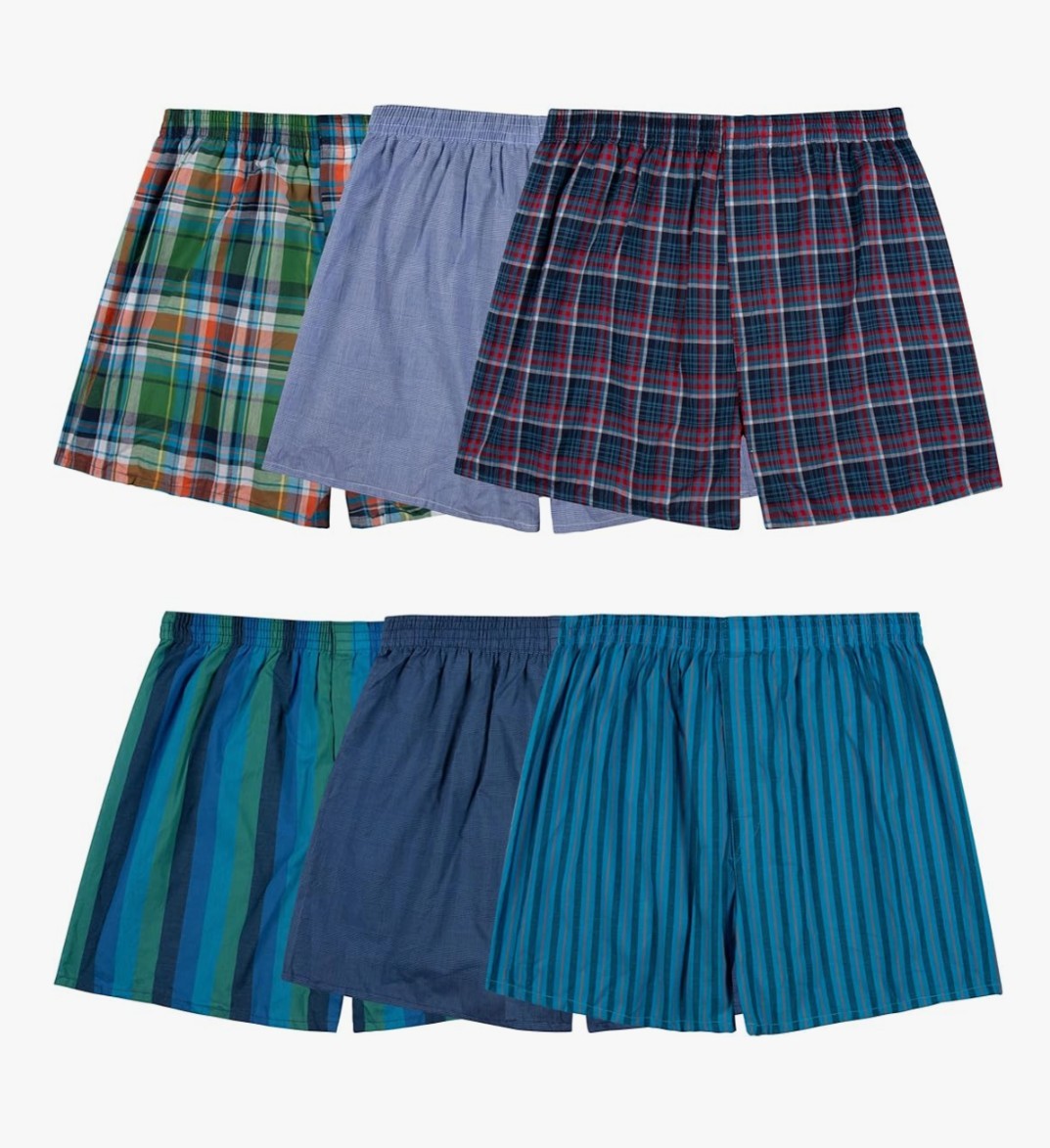 Fruit Of The Loom Mens Boxer 6 Pack Assorted Knit Boxers Large L tag-free