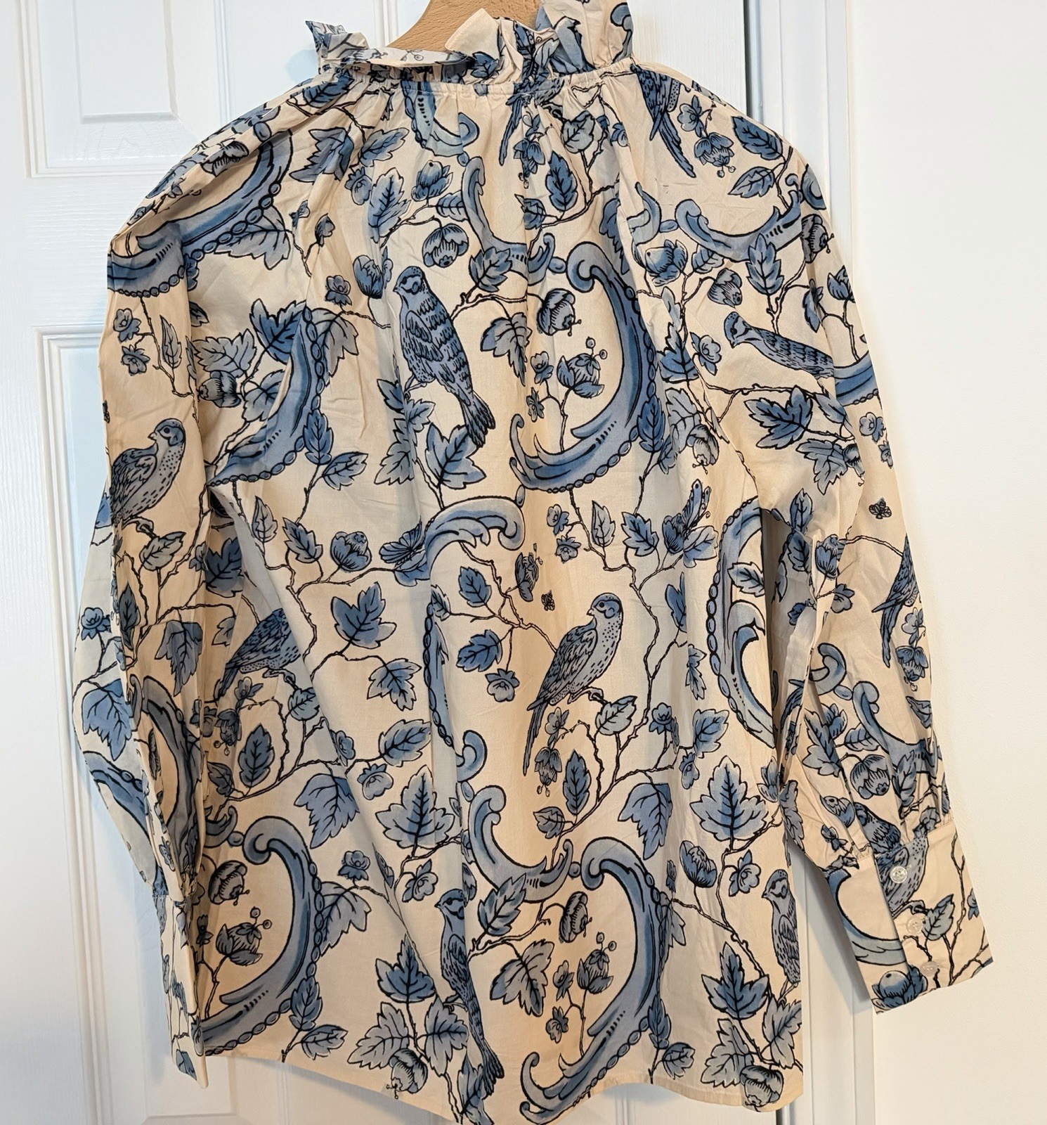 HILLIS BLOUSE – SÉZANE X ANTOINETTE POISSON – bluebirds print Size 36