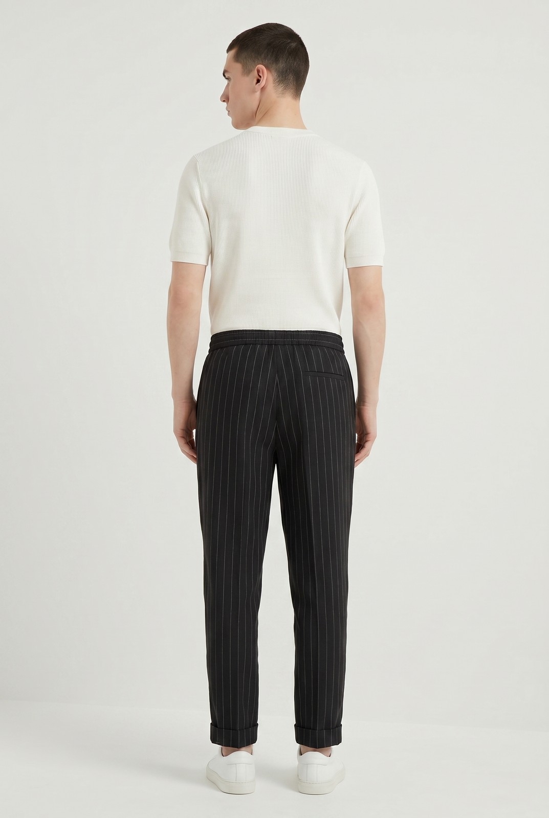 BRUNELLO CUCINELLI MEN’S BLACK LINEN RELAXED TROUSERS MSRP $1595