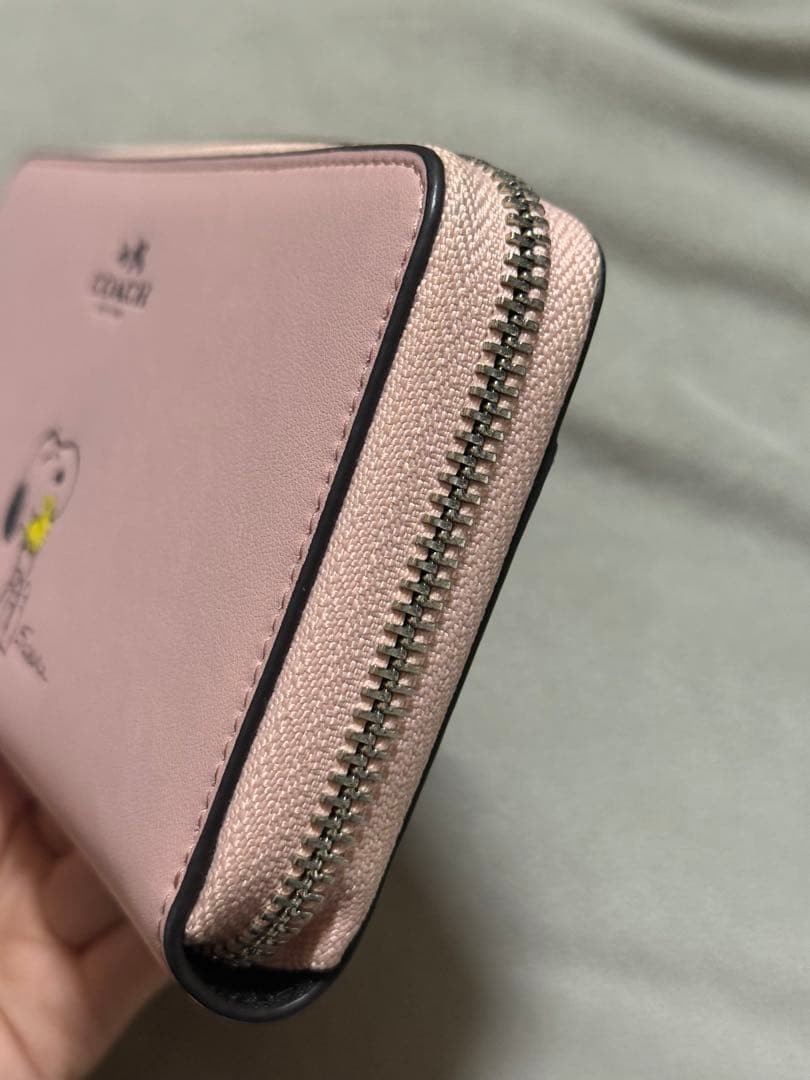 COACH Snoopy Long Wallet Pink Peanuts Limited Collaboration
