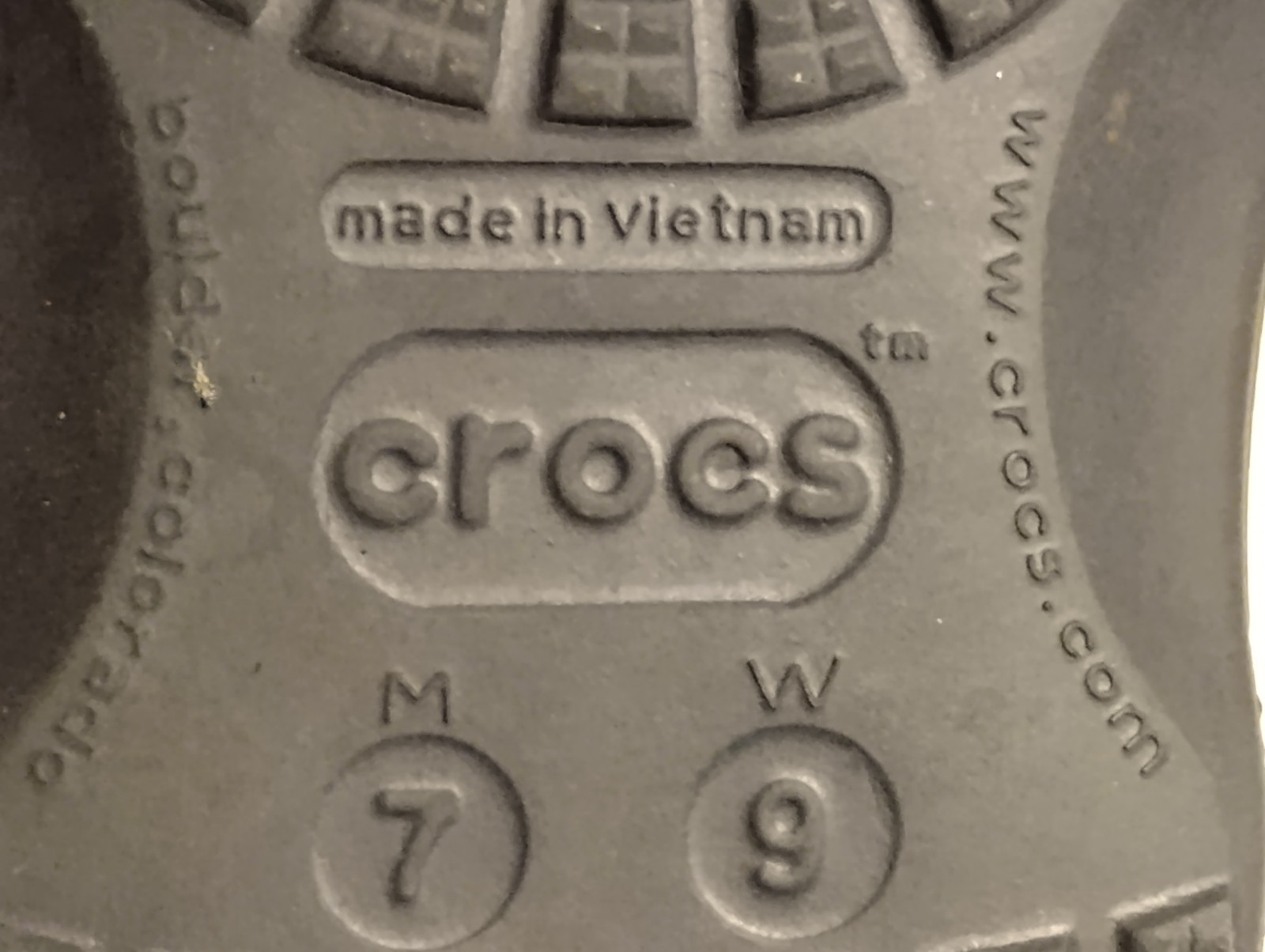 CROCS Black Slip On Lightweight Flip Flop Thong Sandal Size:W9 M7 *VGUC*