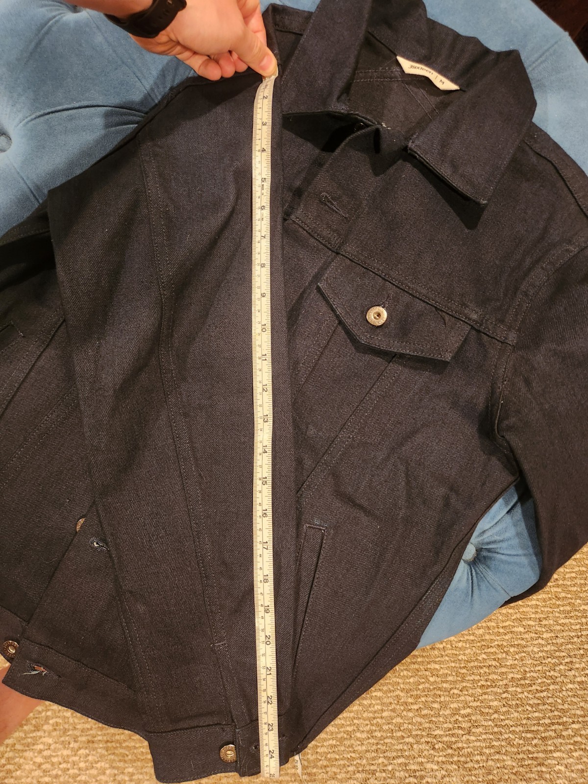 3 Sixteen Men’s Medium Denim Jacket 14 oz Shadow Selvedge Raw Indigo