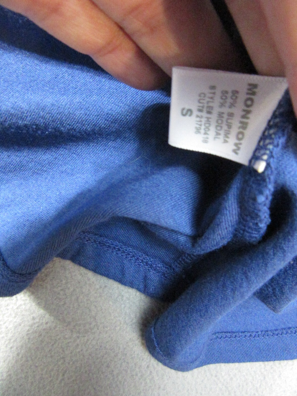 Monrow Dress Womens Small Blue Knit Wrap Super Soft Shirred Surplice Neck New