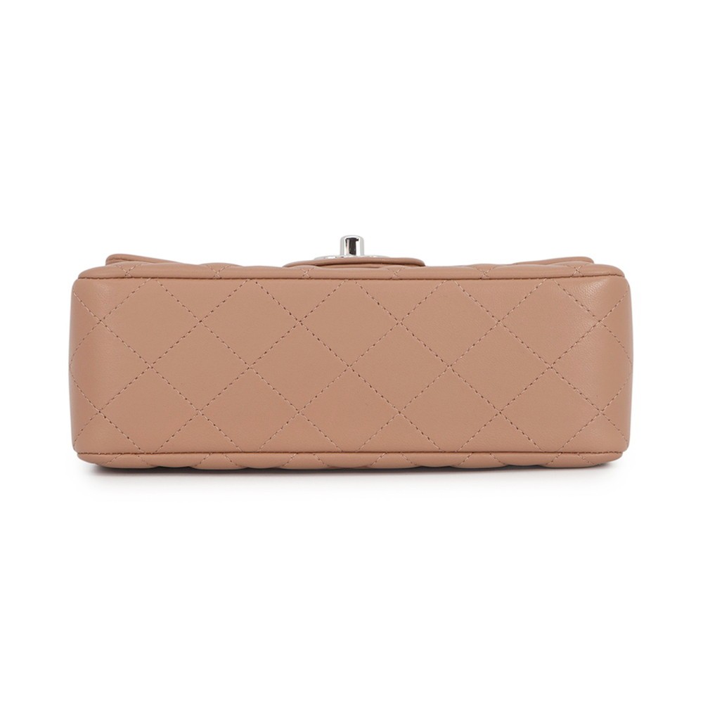 CHANEL Mini Matelasse ChainShoulder Bag Size 20 Lambskin Dark Beige A69900