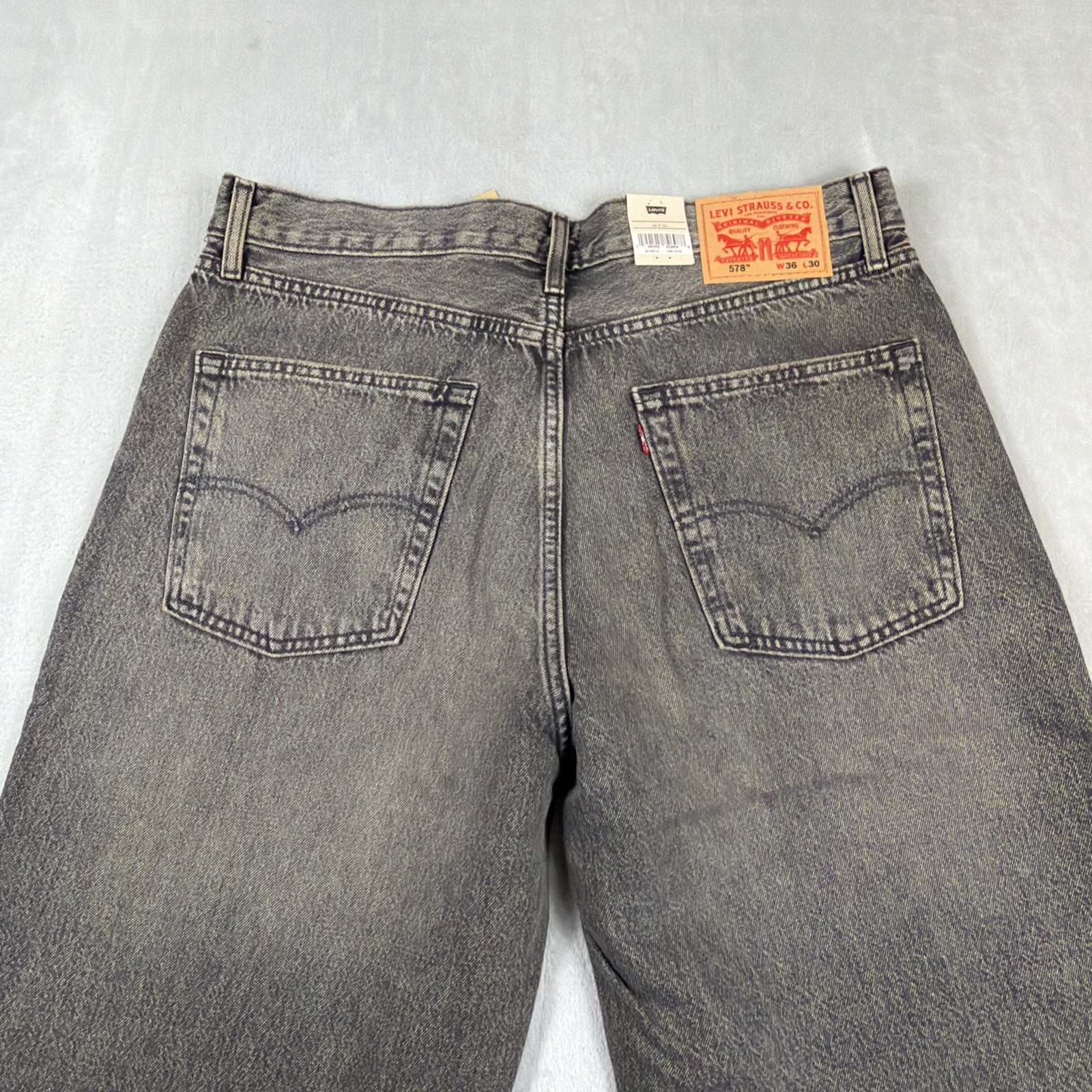Levi’s 578 Baggy Denim Jeans Men’s Size 36×30 Gray Cotton Y2K