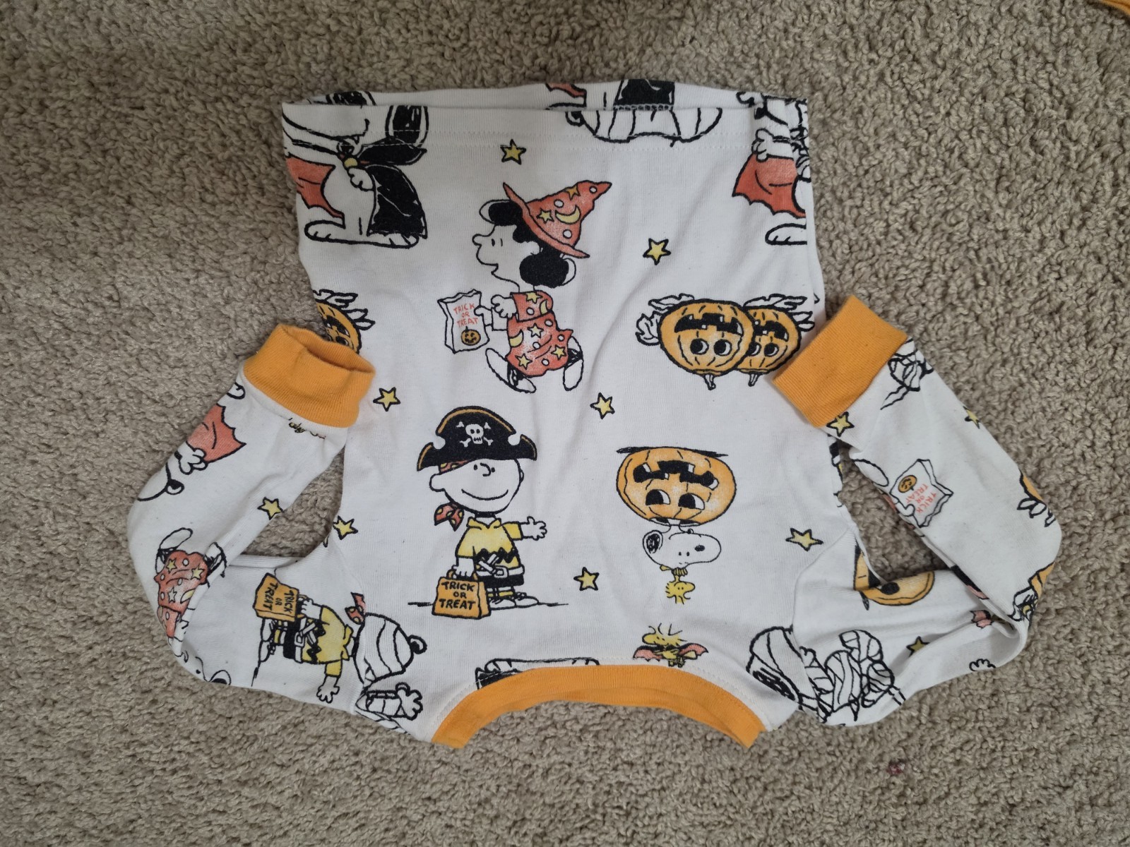Peanuts Snoopy Snug Fit Halloween 2pc Cotton Pajama Set Long Sleeve 2T
