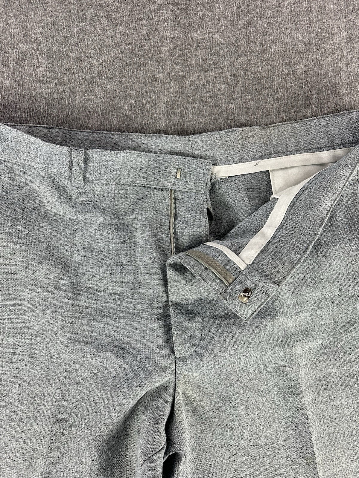 VTG 70s Levi’s Action 2 Piece Suit Gray 48L Pants 40×32 Daycare Retro Old Money