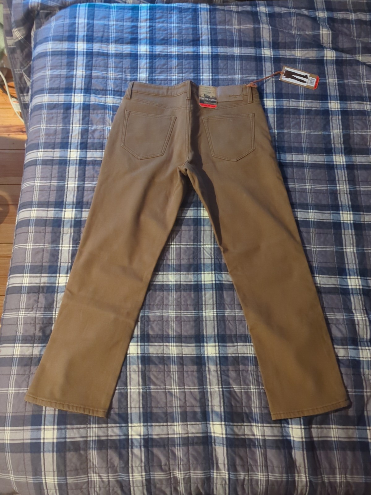 Weatherproof Vintage Men’s Fleece Lined Jeans 34×30 Brown Stretch Canvas 1078078