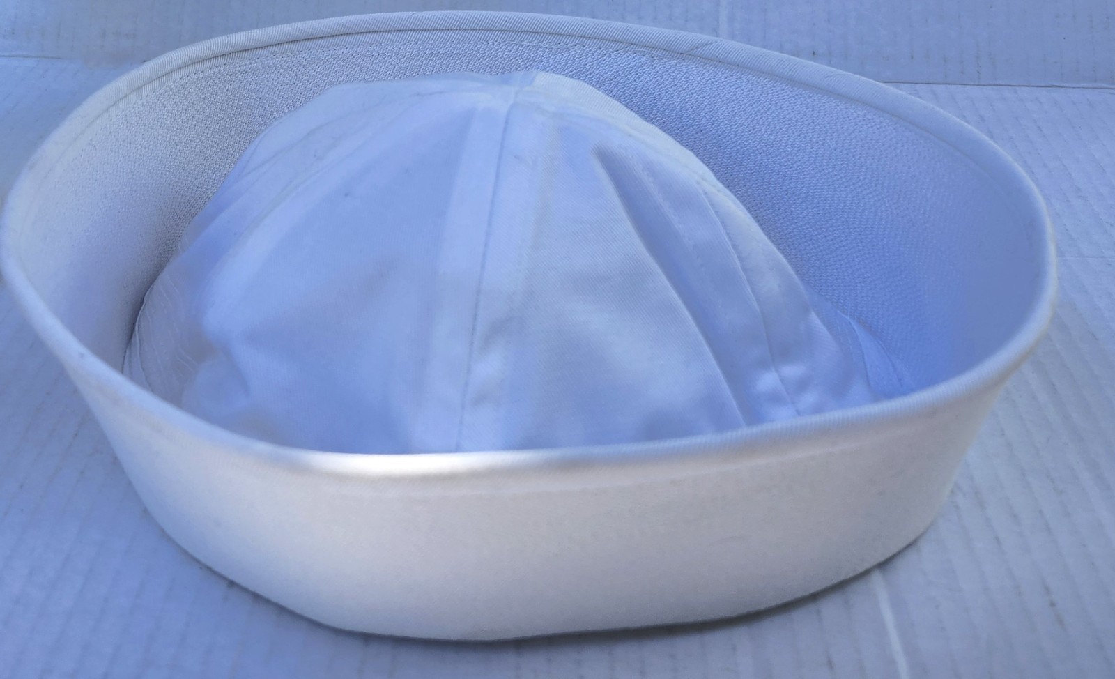 GI White Military US Navy Cotton Dixie Cup GOB Sailor Hat New with Tag NOS 7 3/4