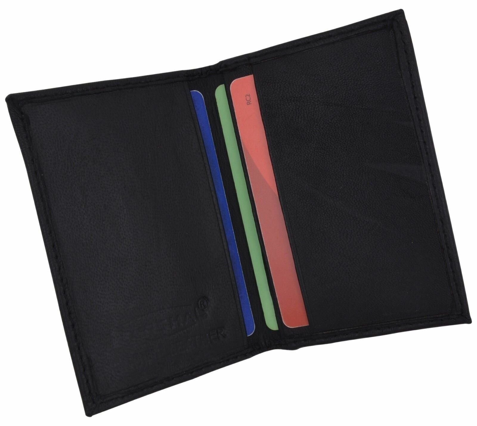 Bifold Leather Small Credit Card & ID Holder Slim Design Mini Men’s Wallet