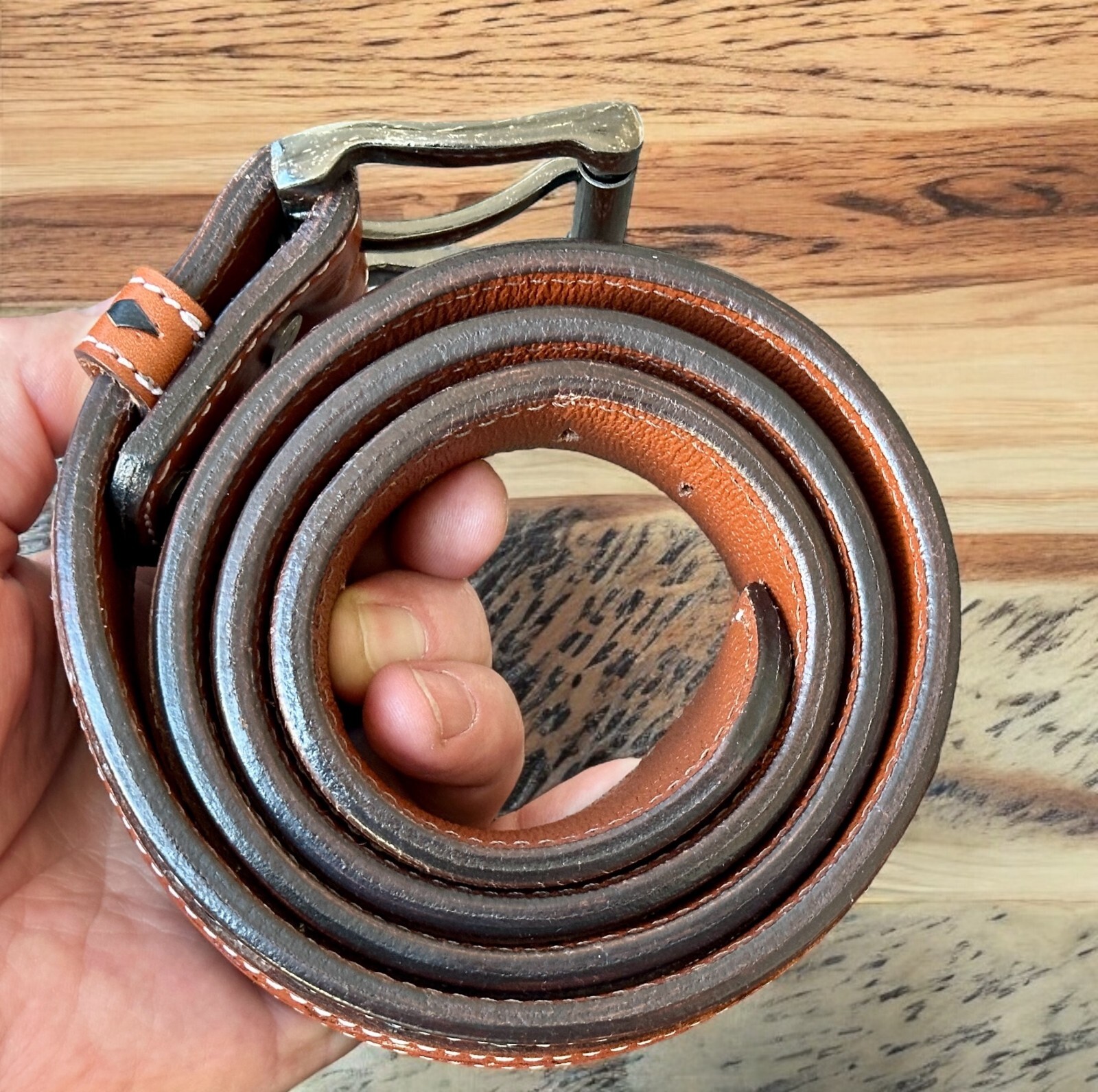 Handmade Heavy Duty Leather Work Tool Gun Belt 1.5″ Thick Belt Removable Buckle