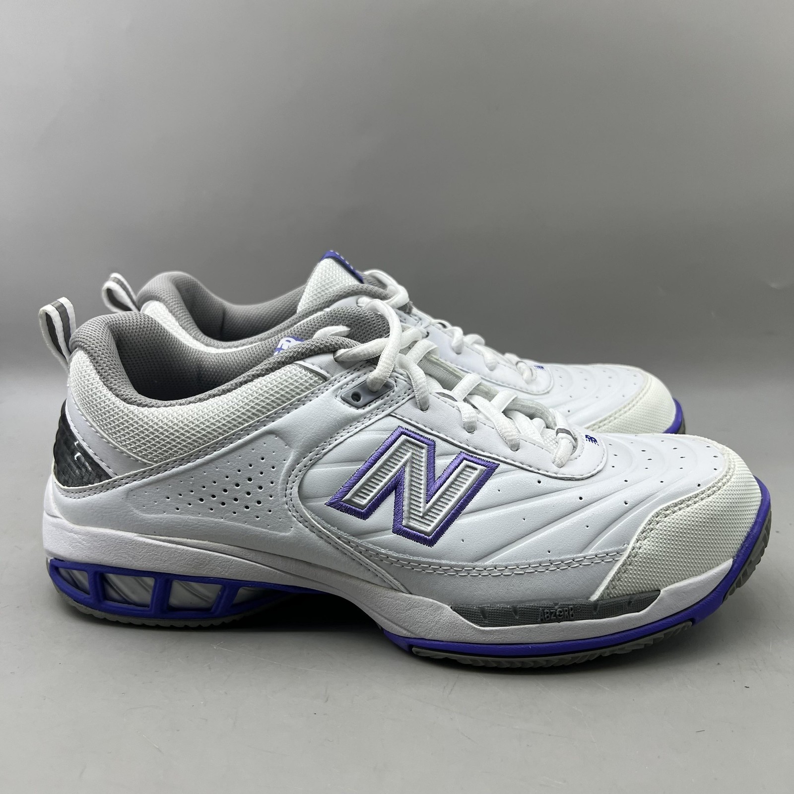 New Balance 806 Tennis Shoes Women Size 9.5 B White Purple Comfort Low Sneakers