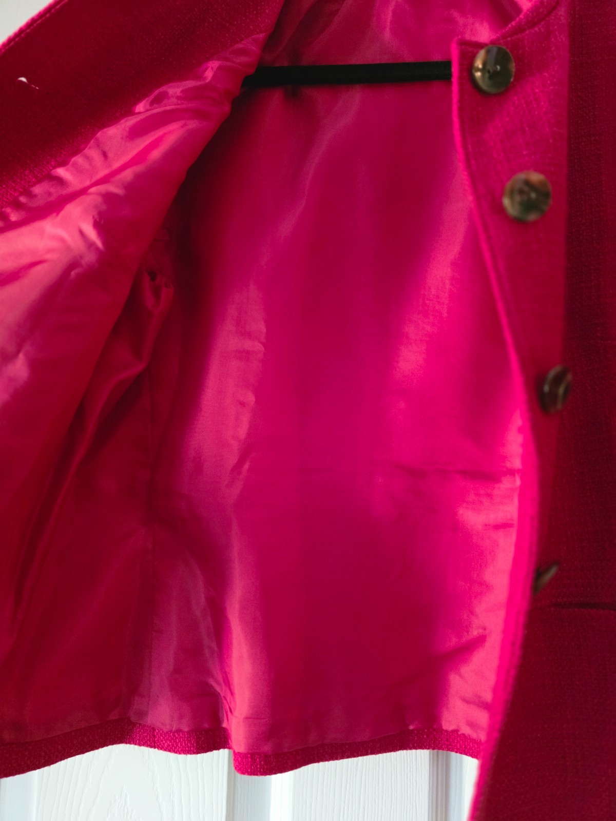 TALBOTS REDDISH FUSHIA COLOR COTTON BLEND BLAZER SZ.14 NWT