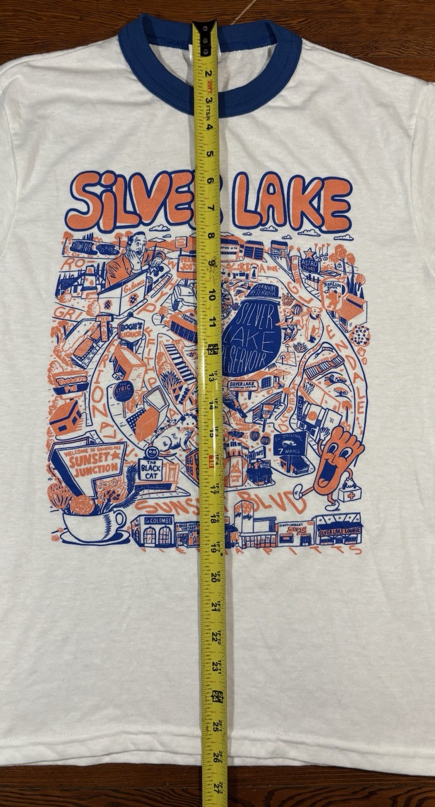 Silver Lake Ringer T Shirt Size S