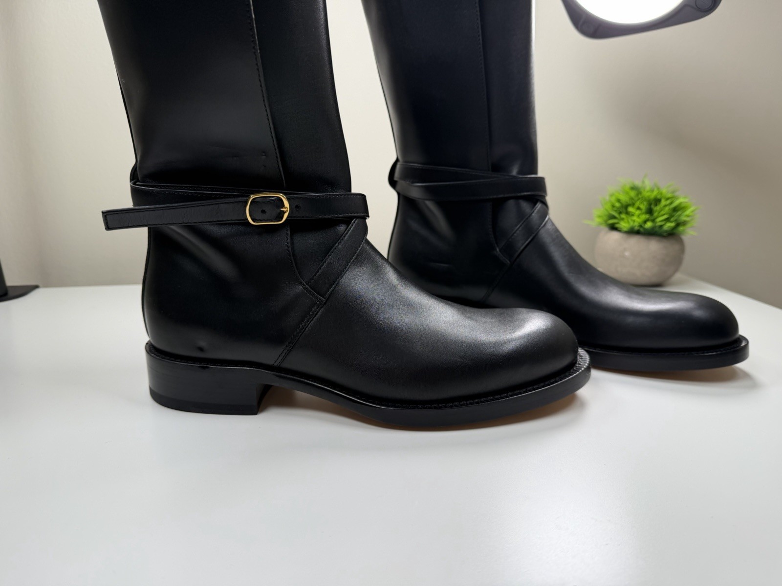 The Row Jodhpur Boots Black Leather Size EU 39 / US 9