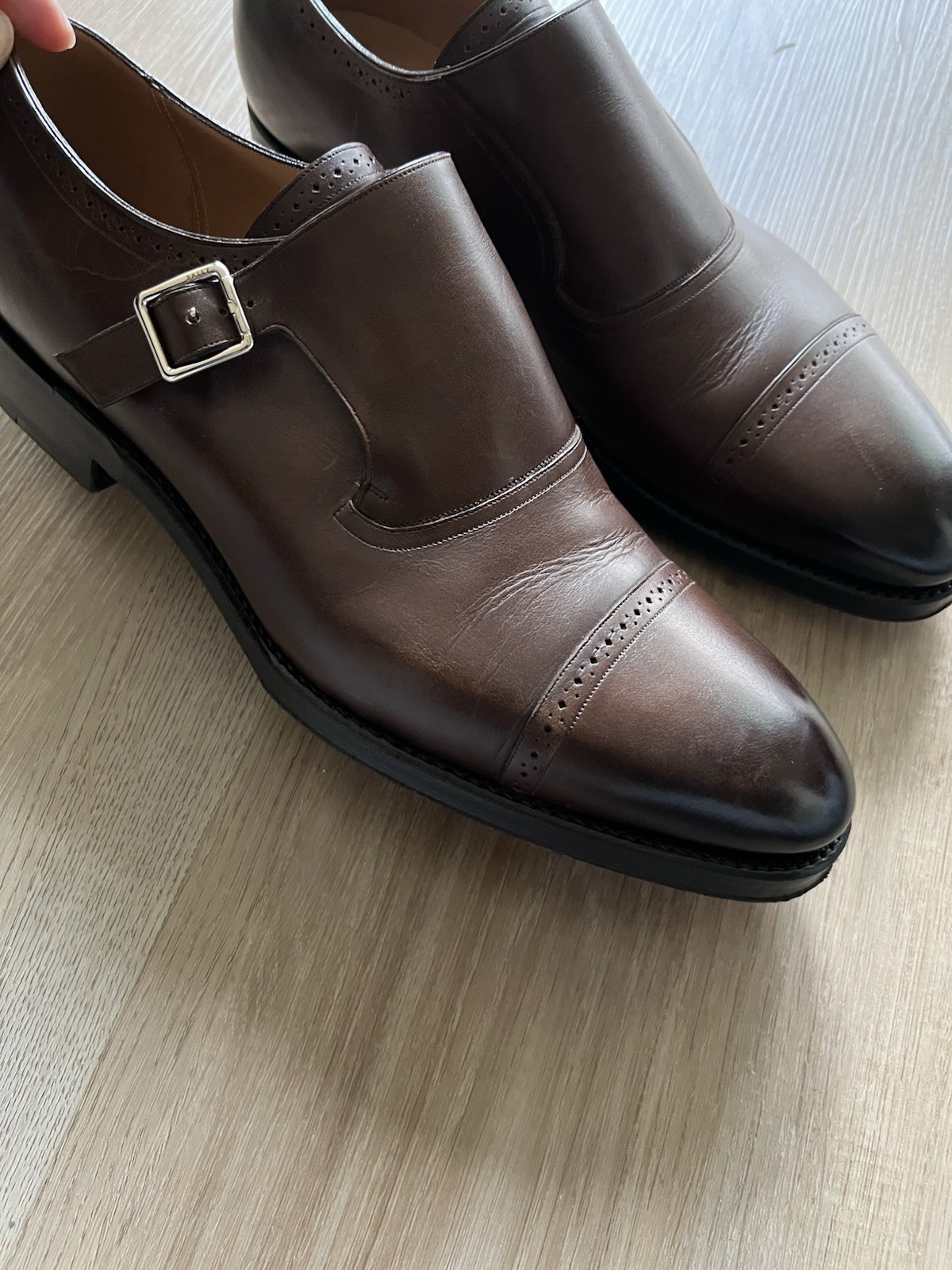 Bally Scribe Men’s Goodyear Monk Strap Shoes US 8